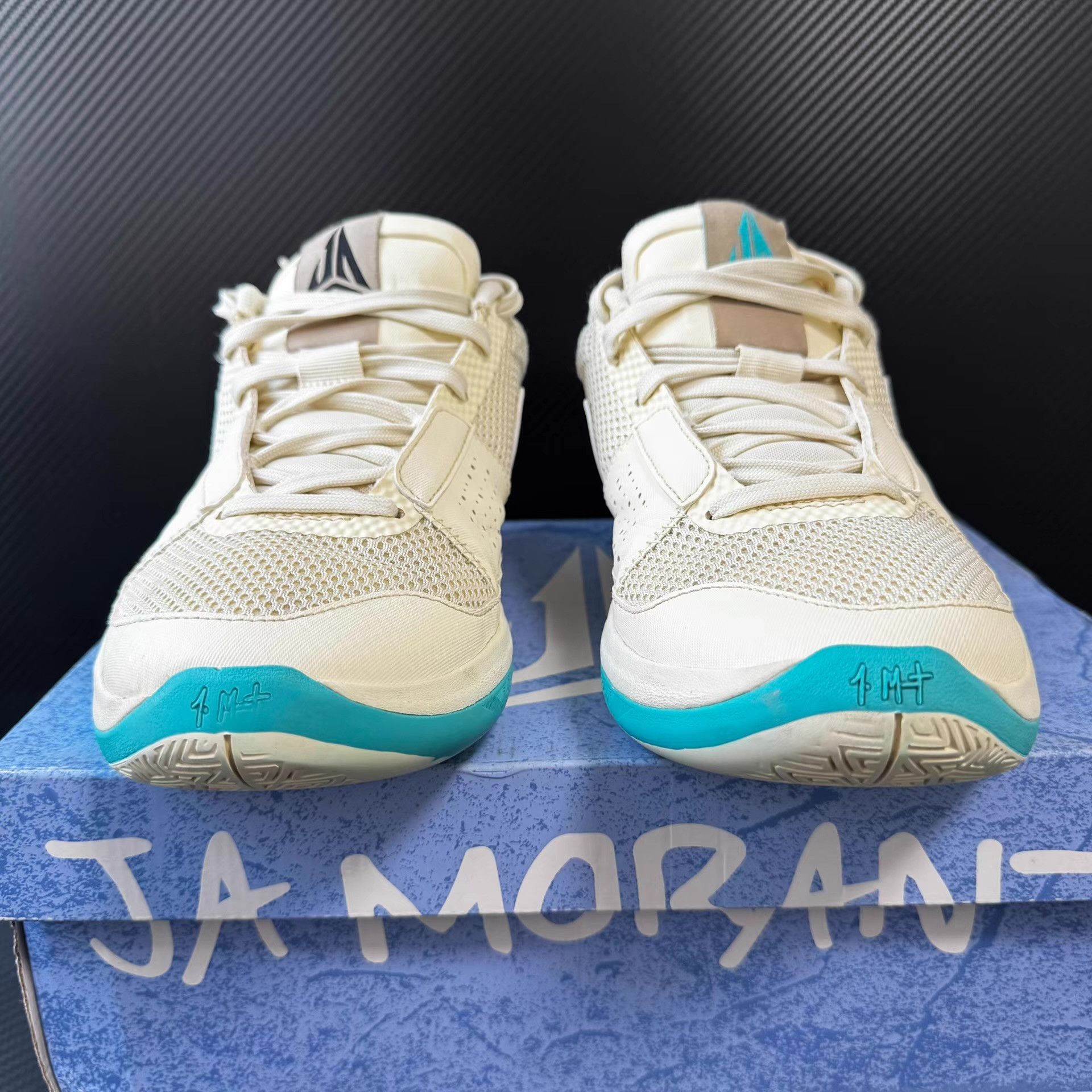 Nike Nike Ja 1 Off White & Cyan Colorway Low-to. Q10 Size US 9 / EU 42 - 3 Thumbnail