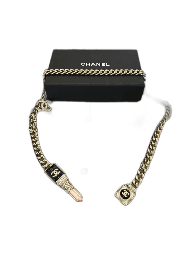 Chanel Chanel Double C Logo Adjustable Choker Necklace Size ONE SIZE - 1 Thumbnail