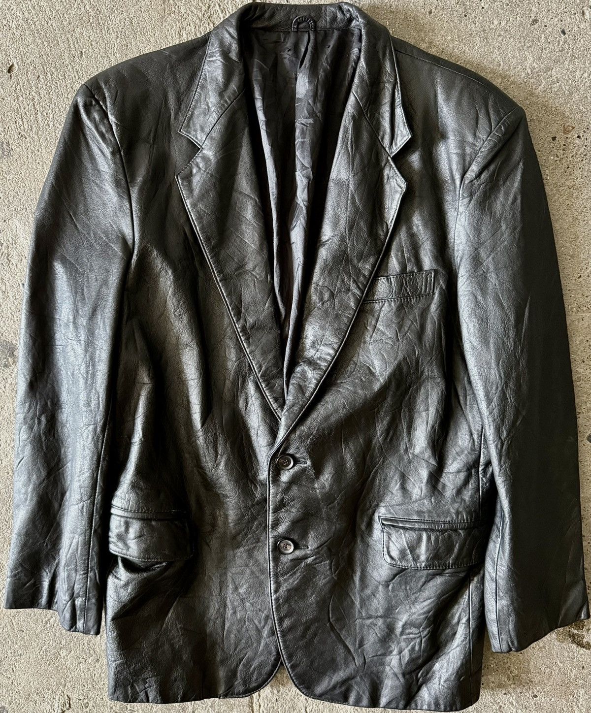 Gucci Gucci - Tom Ford - Leather Blazer Size US M / EU 48-50 / 2 - 1 Thumbnail