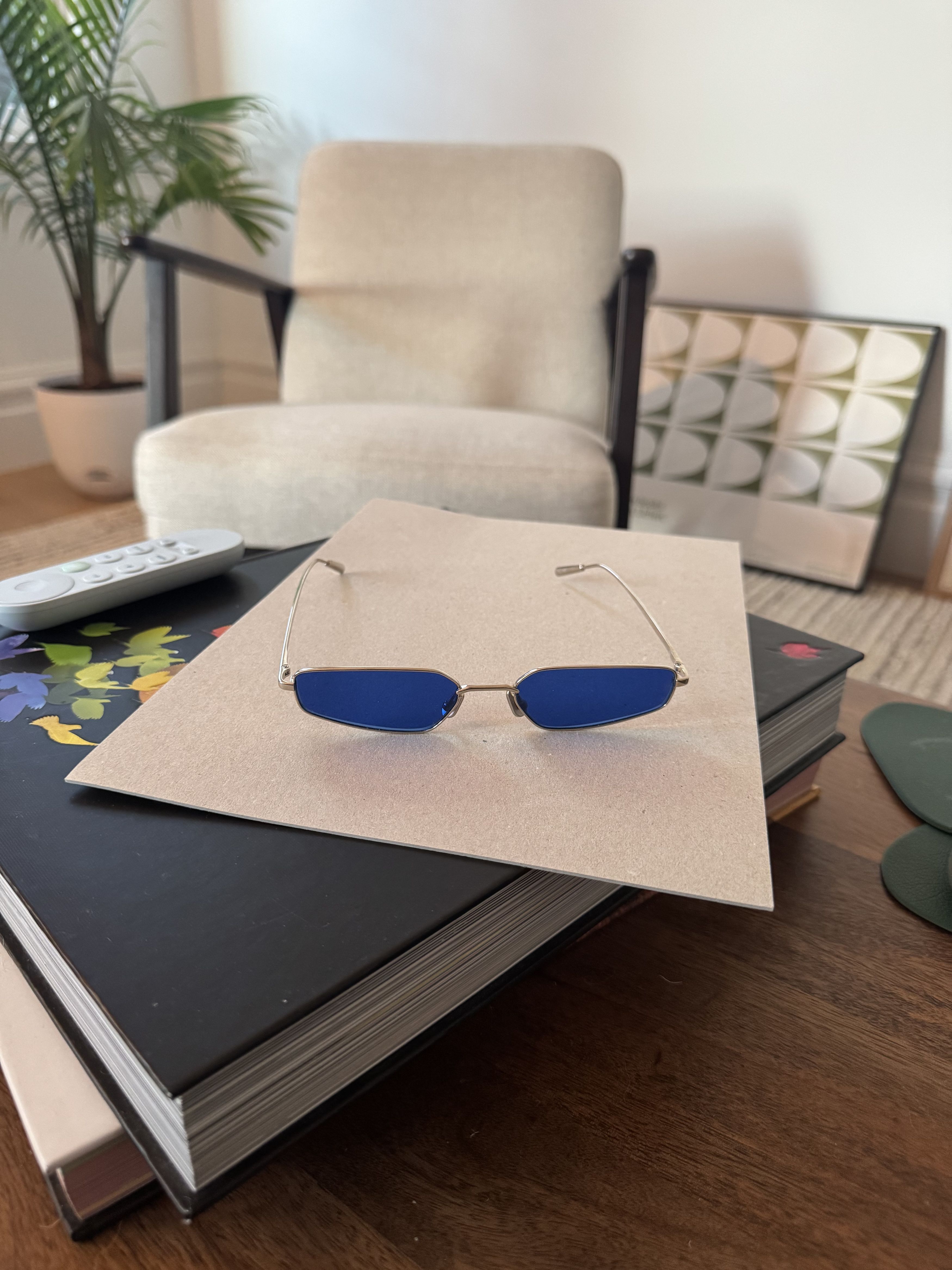 Ambush Design Ambush Silver & Blue Astra Sunglasses Size ONE SIZE - 1 Thumbnail