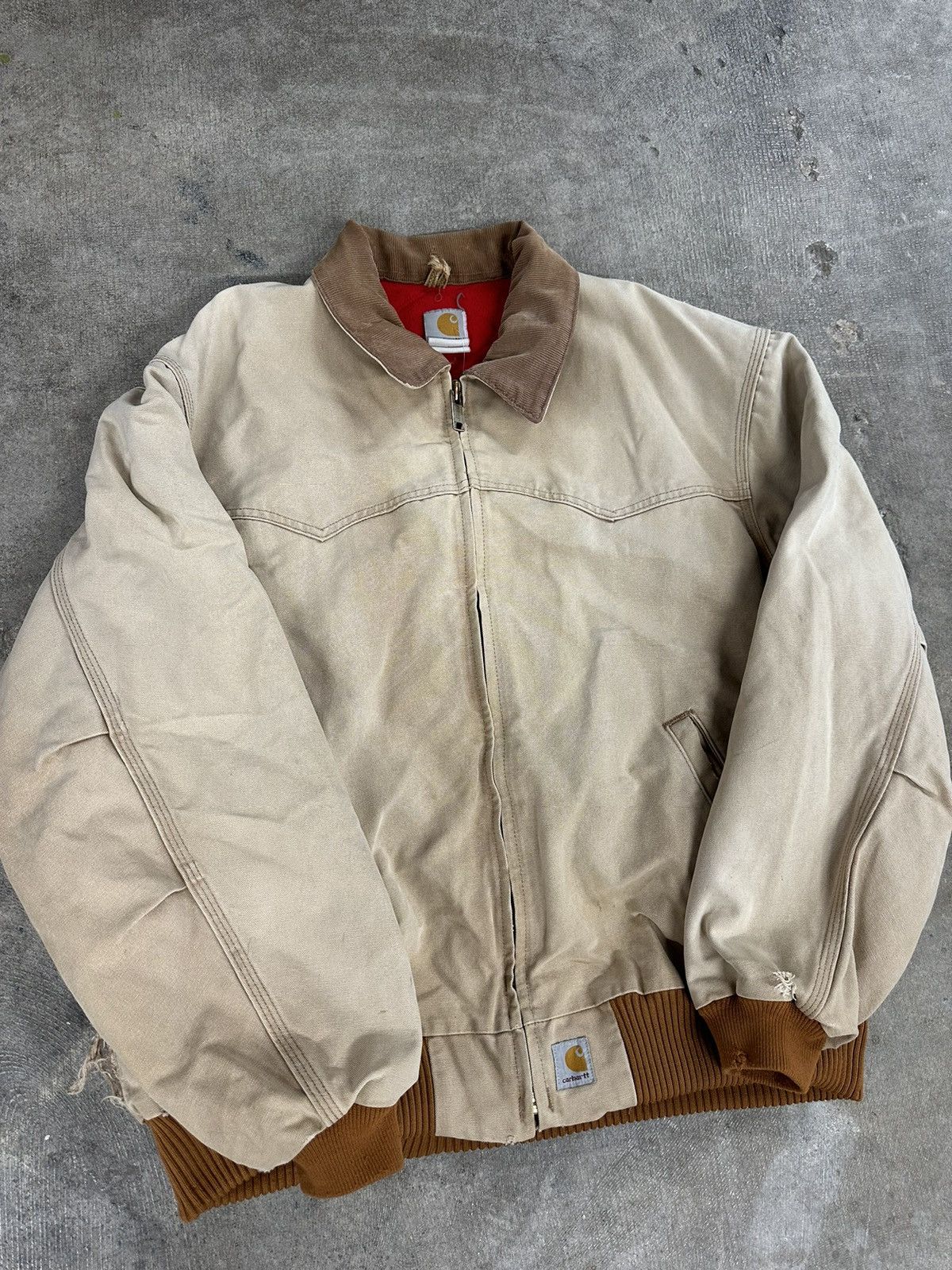 Carhartt Vintage 90s Carhartt Brown Quilted Lined Santa Fe Jacket Size US XXL / EU 58 / 5 - 3 Thumbnail