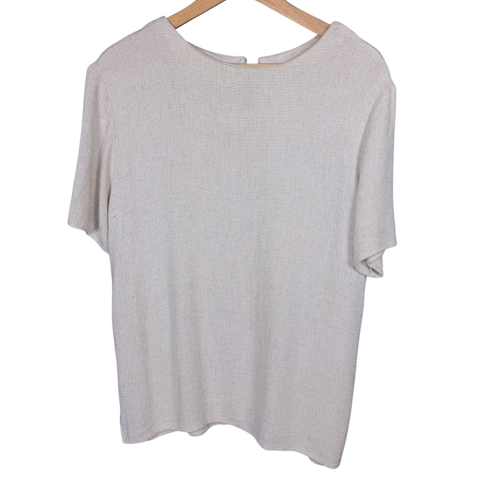 Other Vintage Briggs New York Women's Medium Linen Blend Blouse Size M / US 6-8 / IT 42-44 - 8 Thumbnail