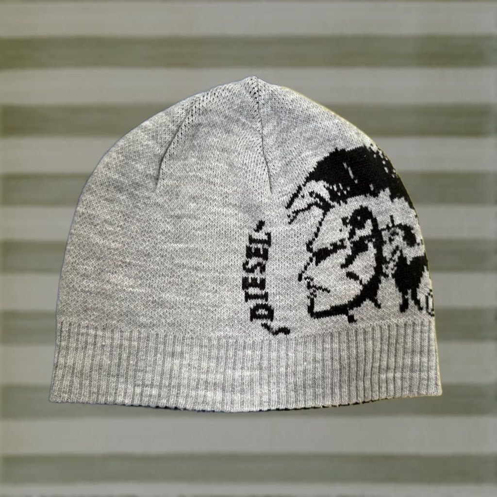 Diesel × Streetwear × Vintage Vintage Diesel Rare brown Y2K Beanie