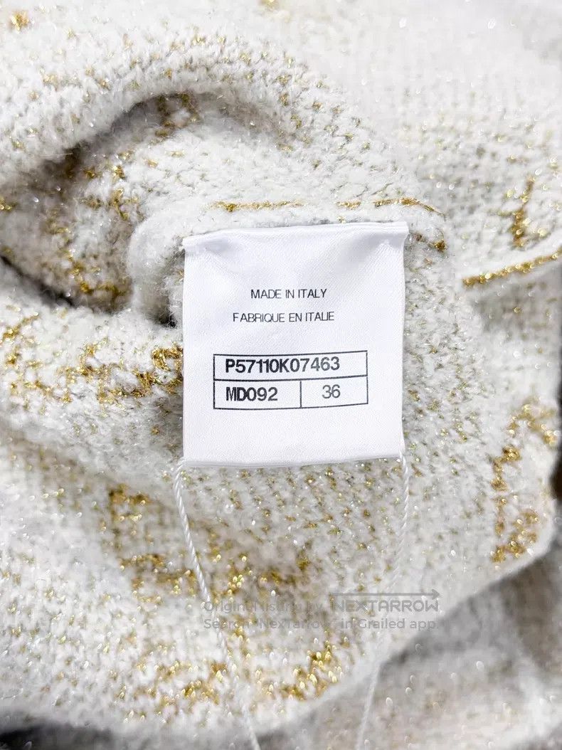 Chanel Chanel Golden camellia V-neck knitted sweater Size XS / US 0-2 / IT 36-38 - 7 Thumbnail
