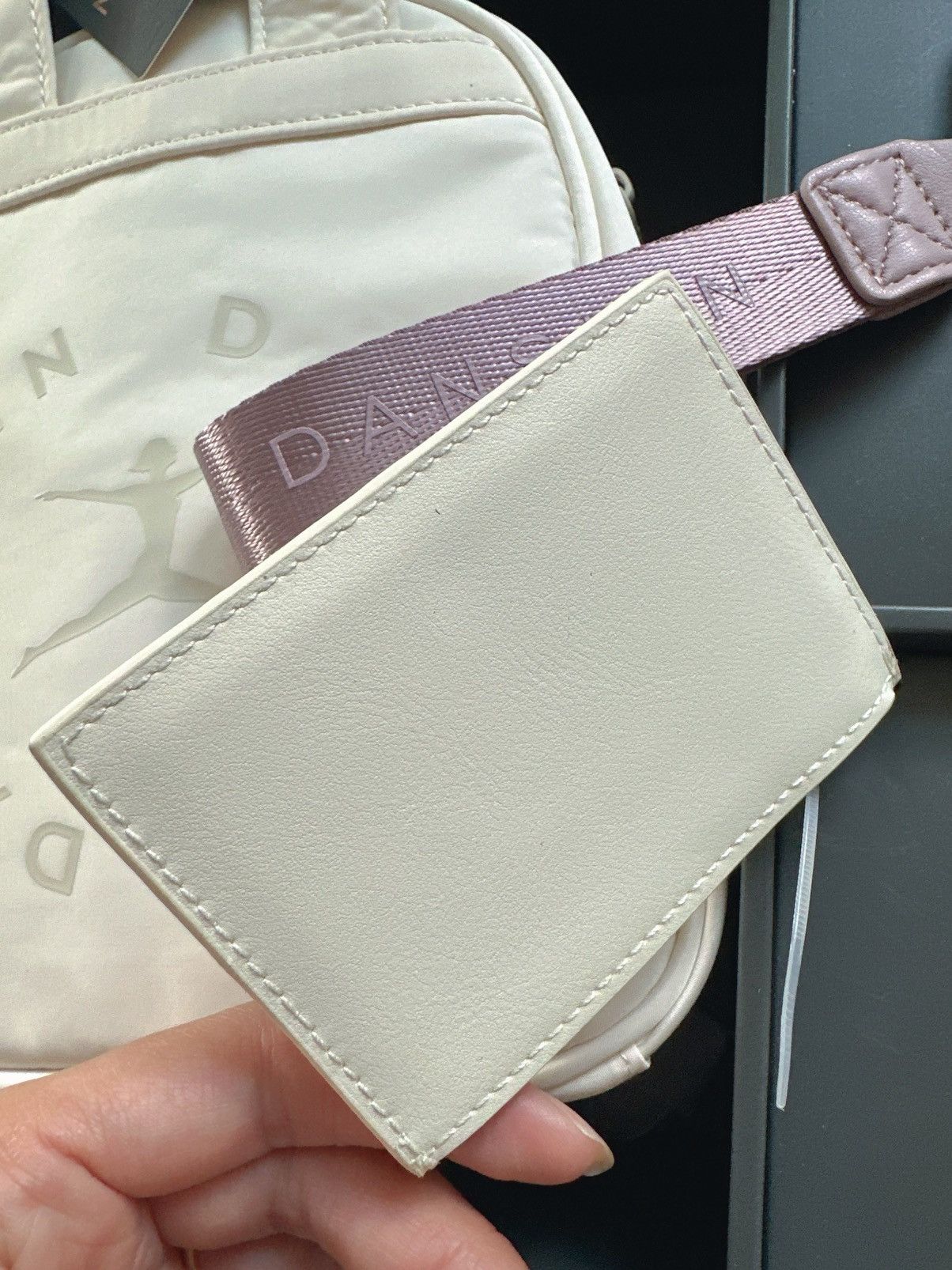 Designer $60 Danskin CREAM SMALL BACKPACK + CARD CASE + KEY CHAIN 3pc Size ONE SIZE - 7 Thumbnail