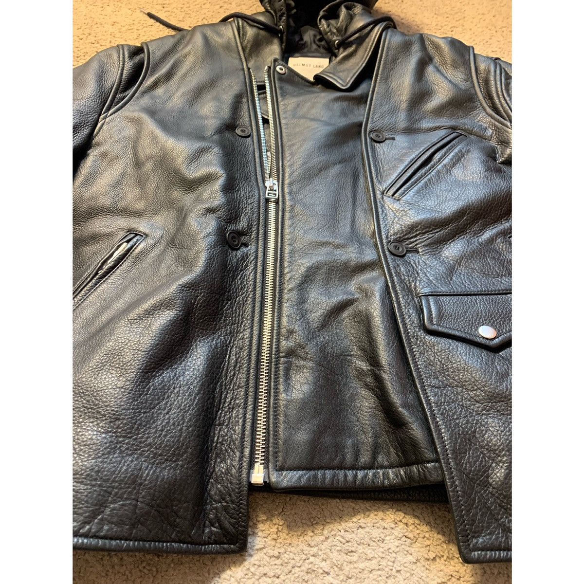 Helmut Lang HELMUT LANG BUILD OUT MOTORCYCLE LEATHER JACKET Size US XL / EU 56 / 4 - 19 Thumbnail