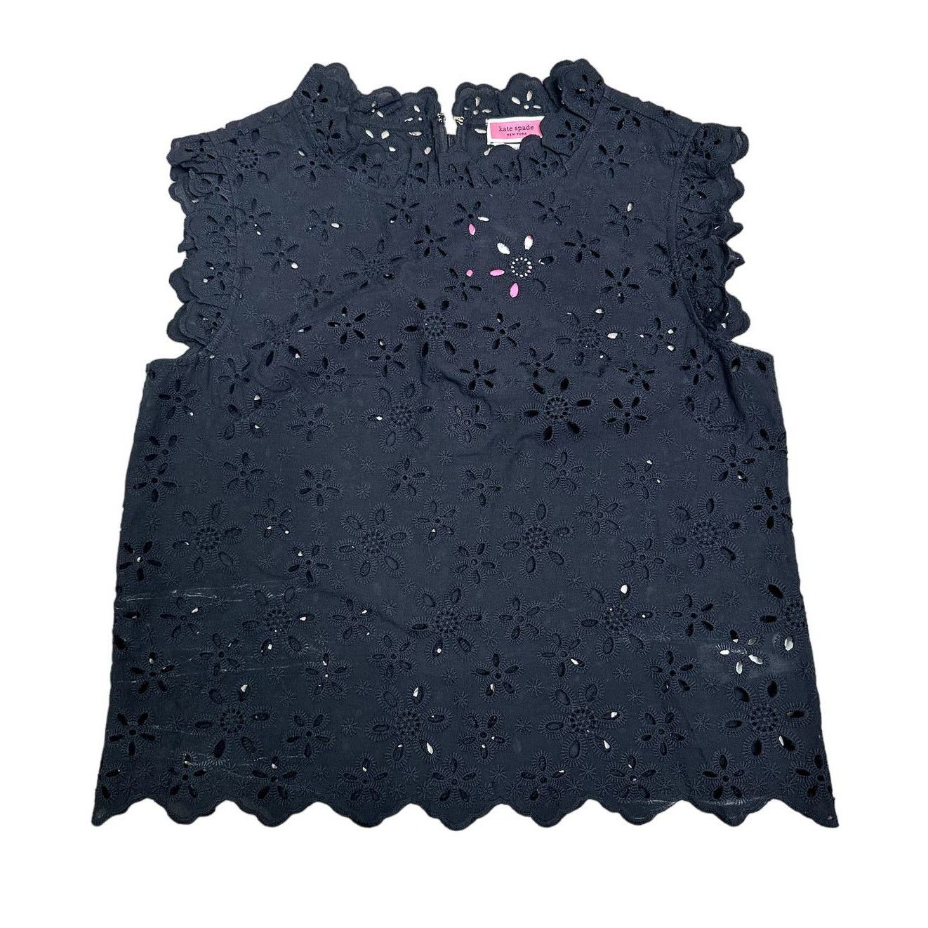 Kate Spade Kate Spade Daisy Eyelet Top size 2 Black Size XS / US 0-2 / IT 36-38 - 7 Thumbnail