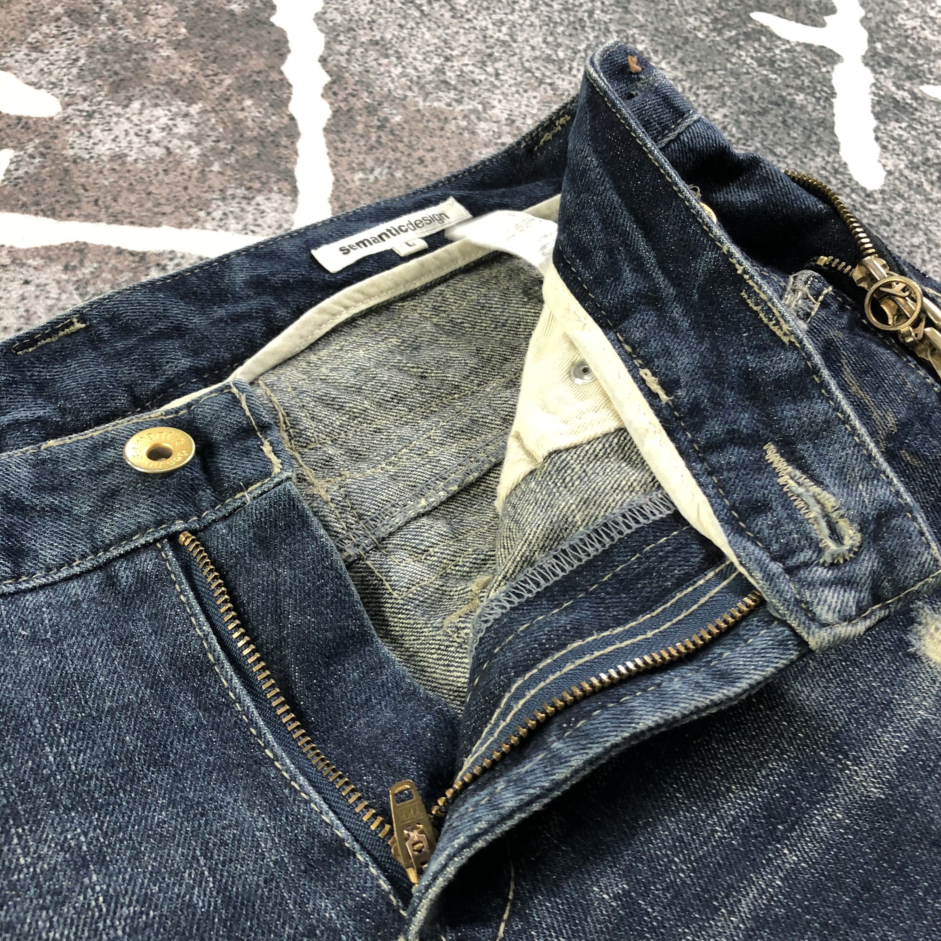 semanticdesign Semantic Design Zipper Pocket Flare Jeans KJ2126 Size US 32 / EU 48 - 7 Thumbnail