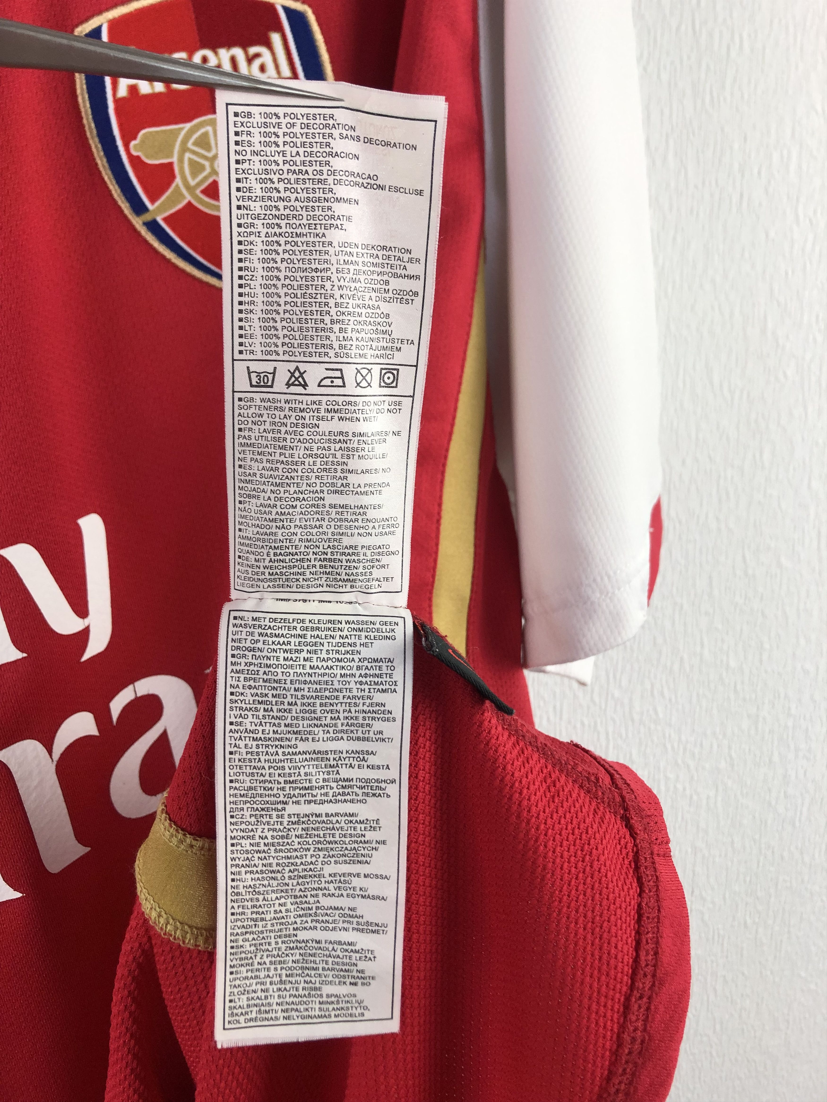 Nike Arsenal football shirt Soccer Nike Jersey Gunners Tee Hype Size US XL / EU 56 / 4 - 10 Thumbnail