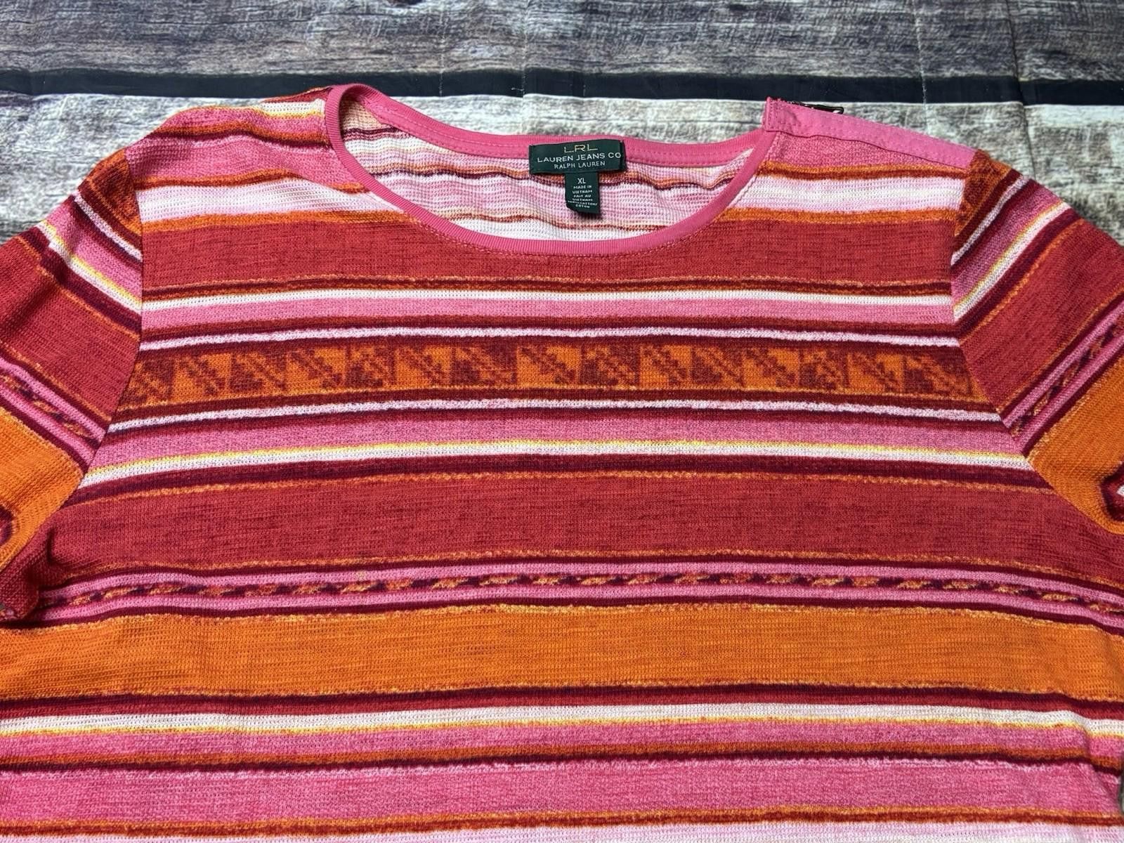 Other Lauren Ralph Lauren Jeans Co Top Womens Large Striped Size L / US 10 / IT 46 - 4 Thumbnail