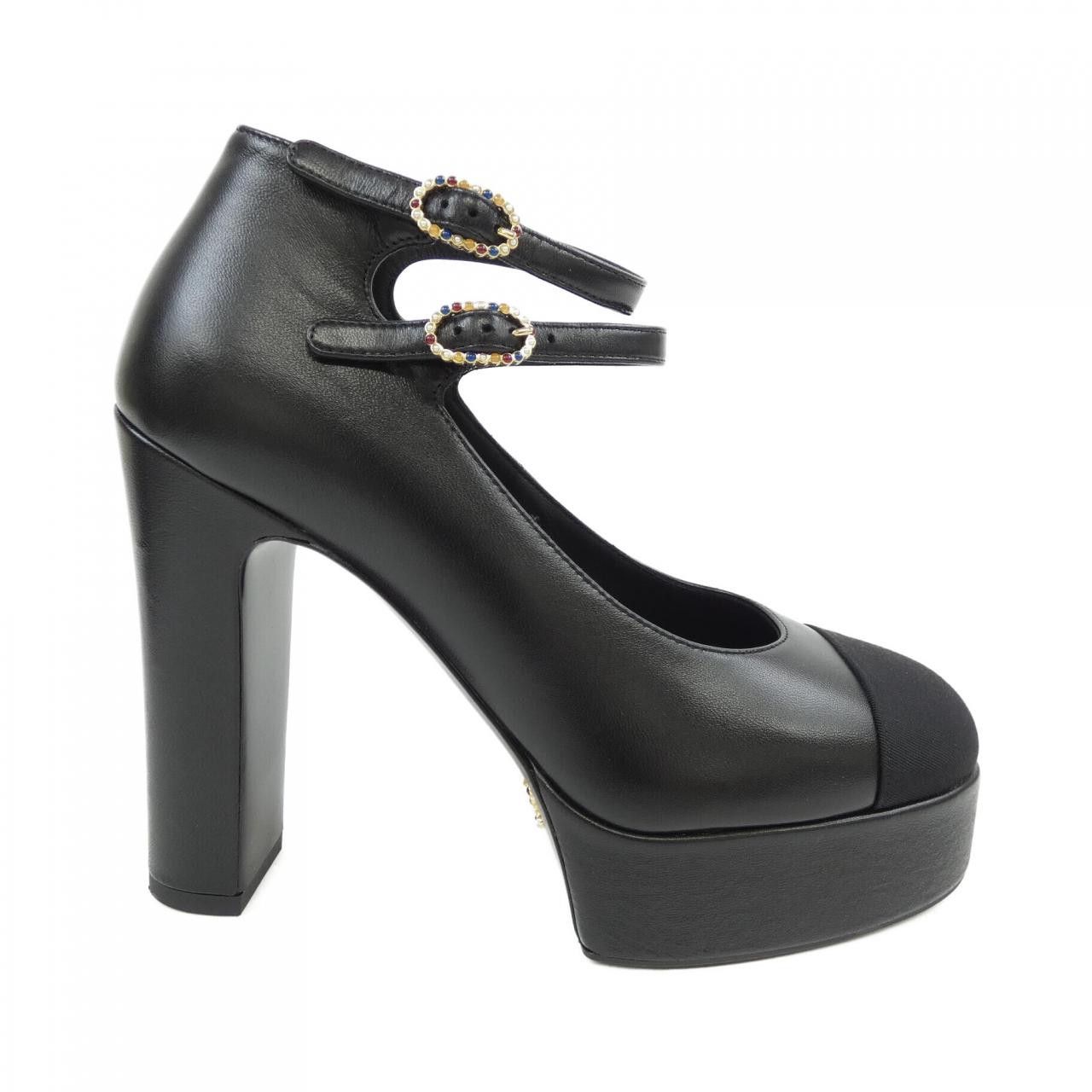 Chanel Chanel MARY JANES Lambskin Grosgrain Pumps Leather Shoes G46433B20275 DUTY FREE for USA