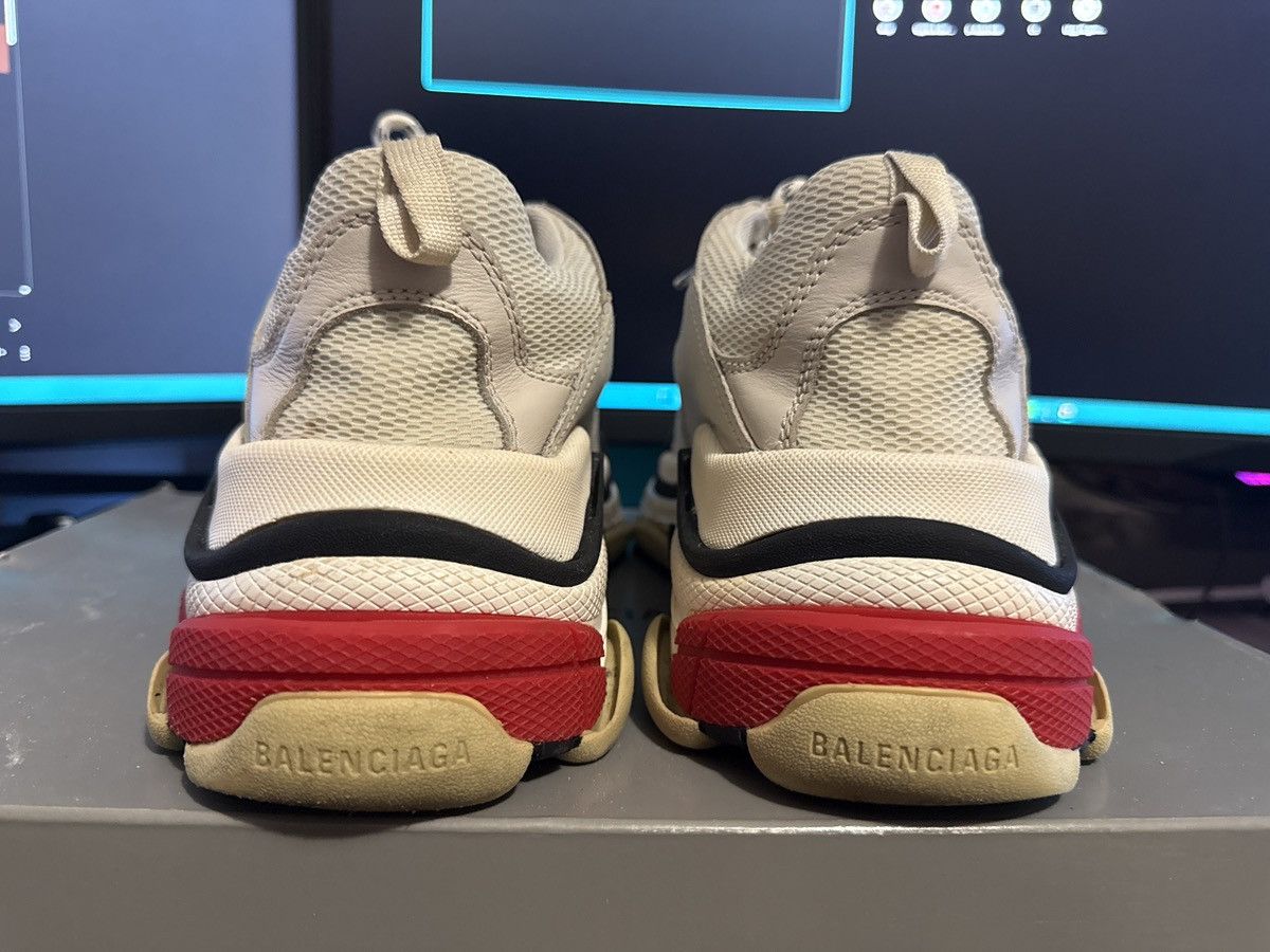 Balenciaga Balenciaga Triple S Gray/White/Red/Black Size US 7 / EU 40 - 5 Thumbnail