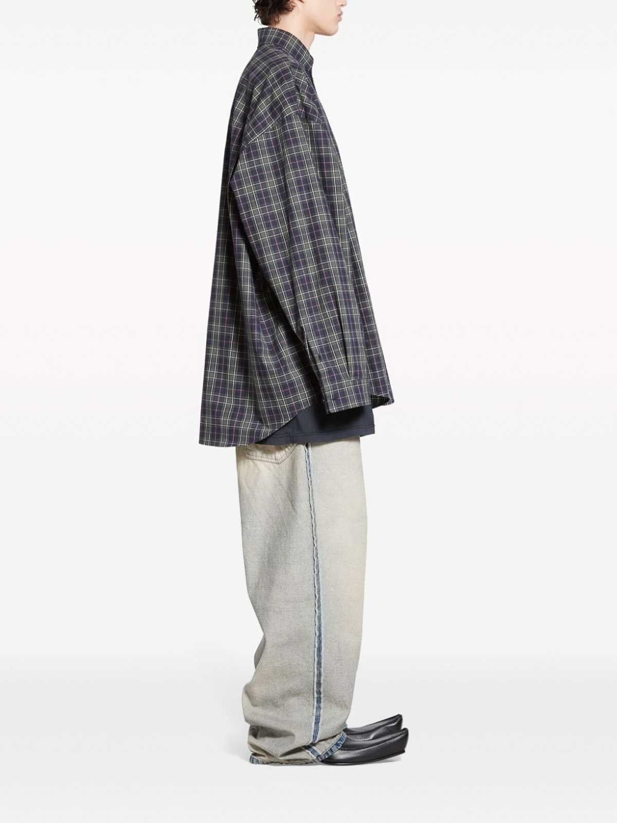 Balenciaga o1bcso1str0325 Shirt Oversized in Multicolor Size US M / EU 48-50 / 2 - 5 Thumbnail