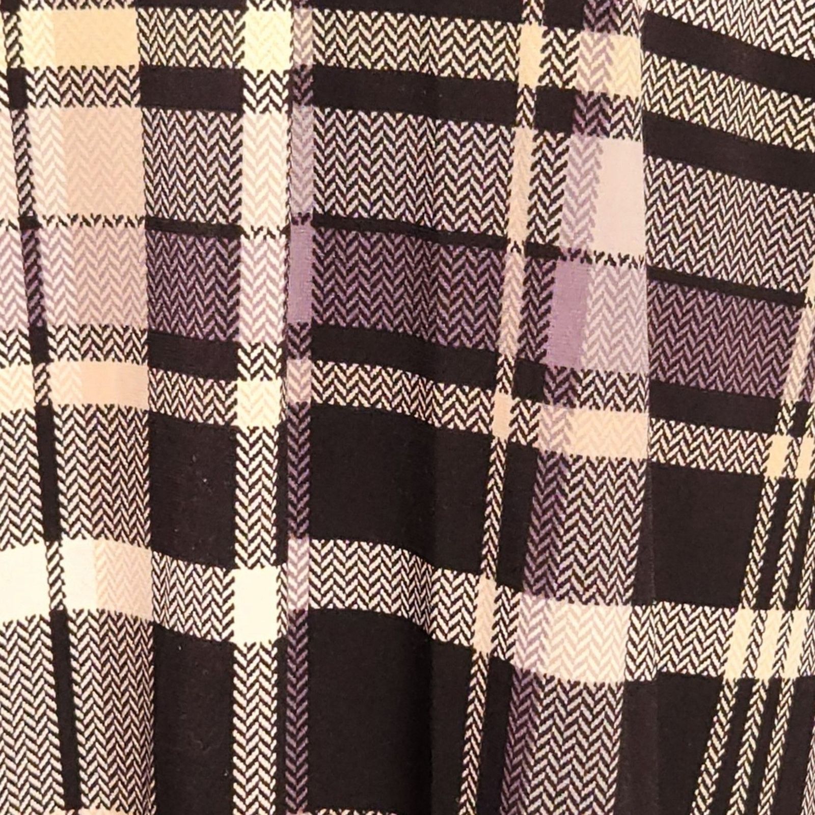 Other Cato Size 18/20W Blouse Black and Cream Plaid Tunic Size XXL / US 16-18 / IT 52-54 - 7 Thumbnail