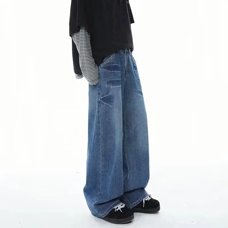 Japanese Brand Retro loose high street straight leg jeans Size US 32 / EU 48 - 6 Thumbnail