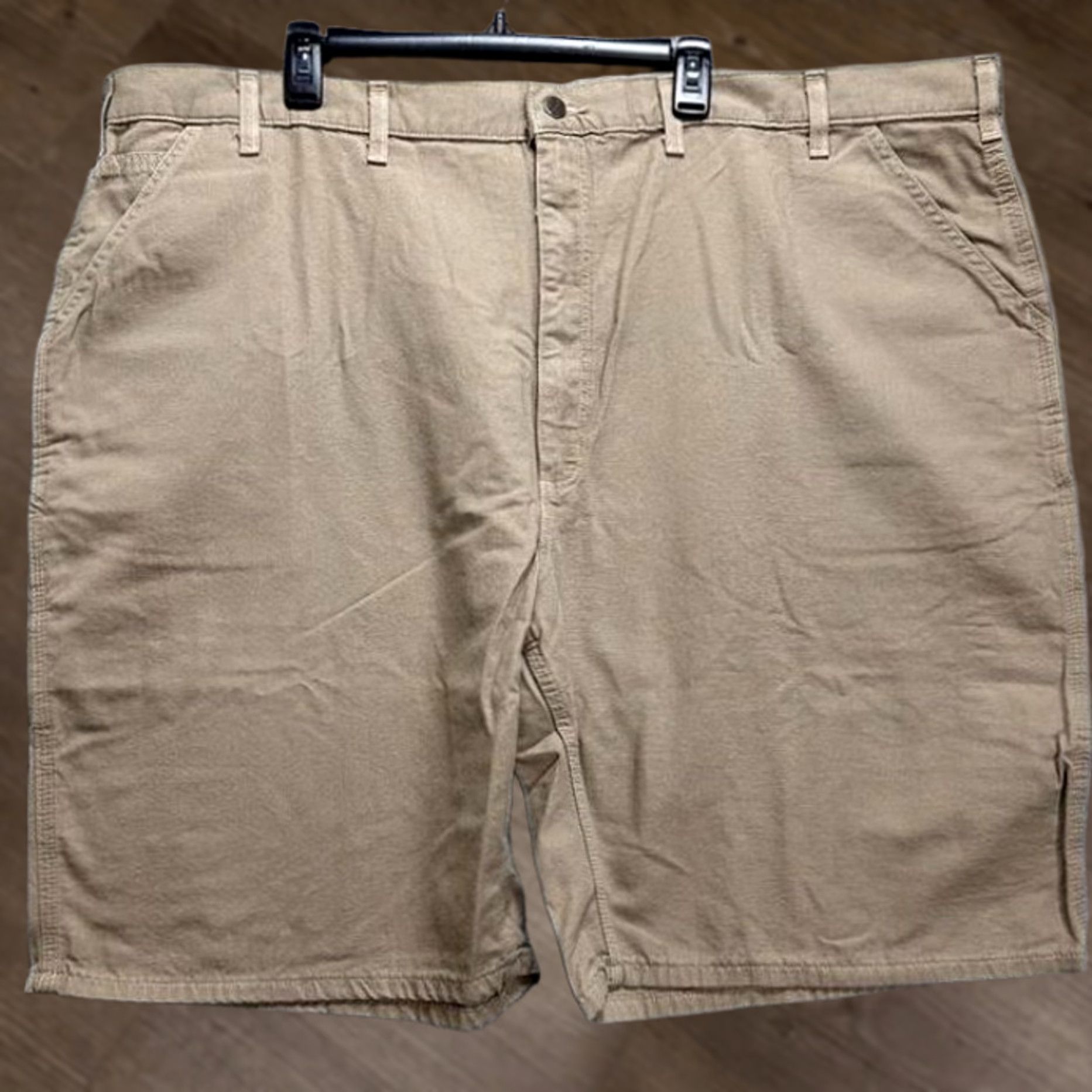 Carhartt VINTAGE? No. Carhartt Shorts Mens 50X11 Big Tall Khaki Canvas Workwear Logo NEW Black? Size US 34 / EU 50 - 1 Thumbnail