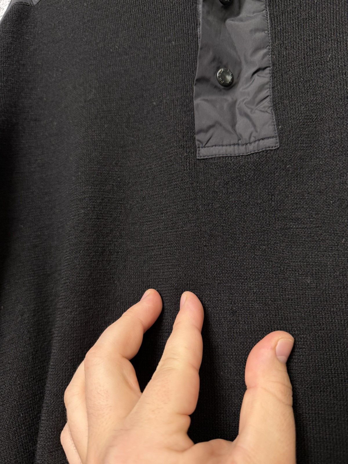 Prada Vintage Prada Sport Black Wool & Nylon Sweater Zip Pullover Size US L / EU 52-54 / 3 - 13 Thumbnail