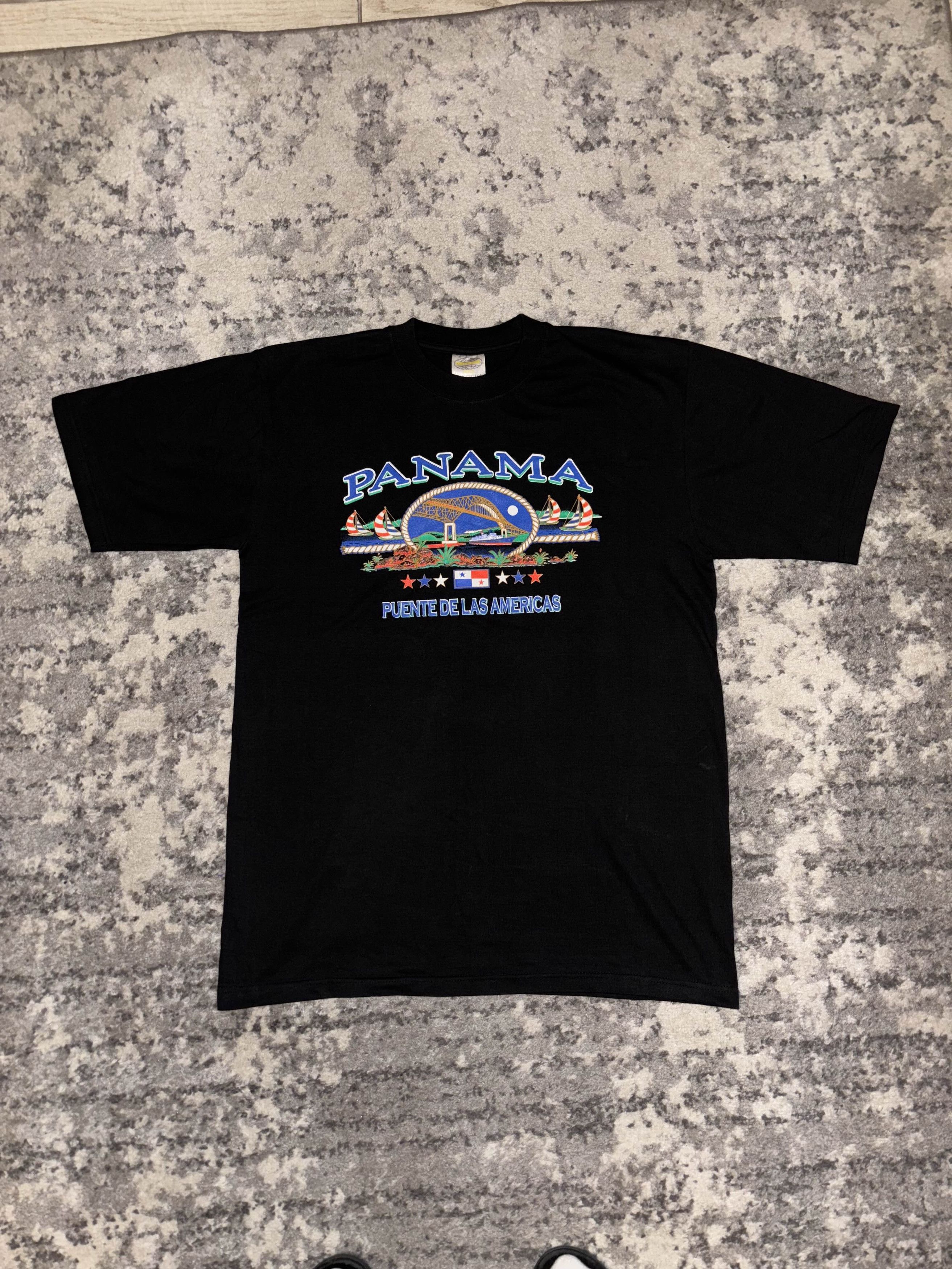 Vintage Panama Puente De Las America Graphic Tee Size US XXL / EU 58 / 5 - 2 Thumbnail