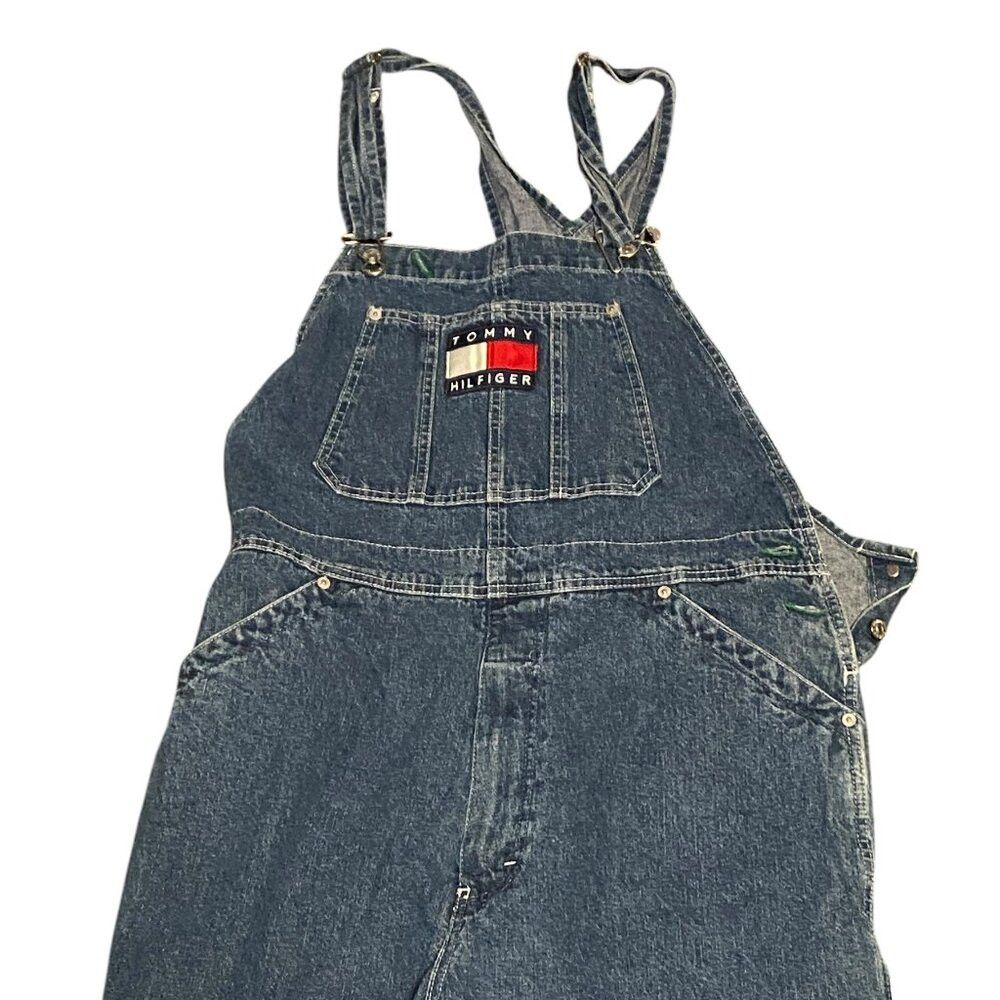 Tommy Hilfiger Vintage 90s Tommy Hilfiger Embroidered Logo Overalls Denim Size US 34 / EU 50 - 4 Thumbnail