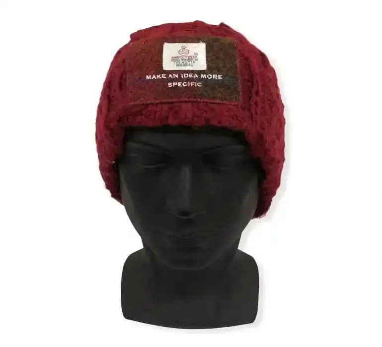 Harris Tweed × Japanese Brand Japanese Brand Harris Tweed Big Logo knit Beanie Hat Size ONE SIZE - 1 Thumbnail