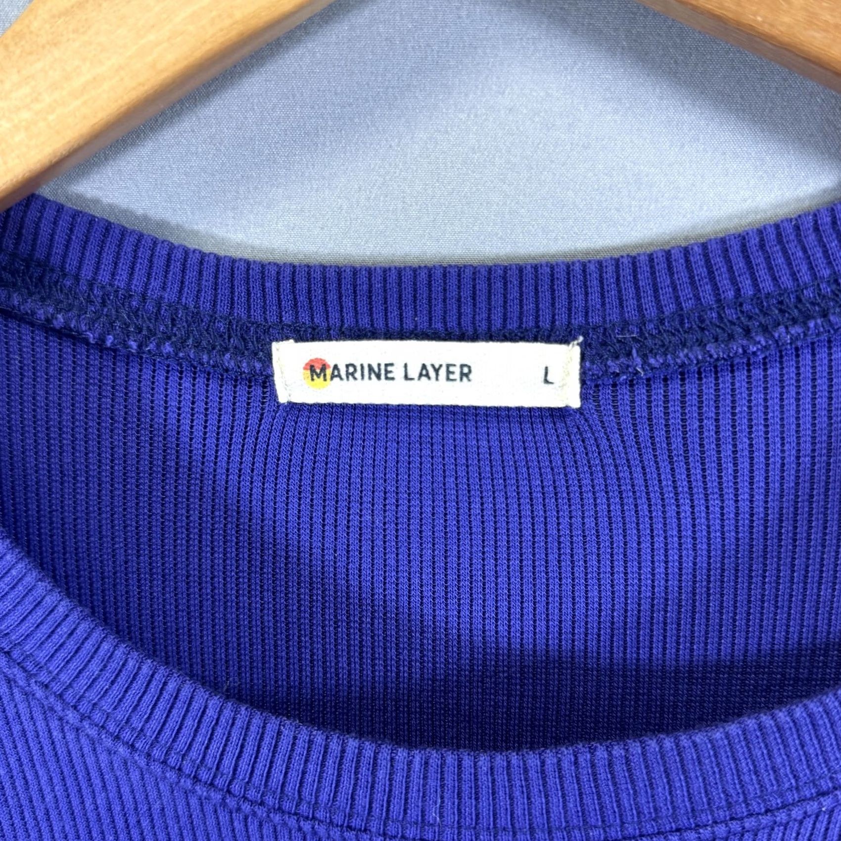 Marine Layer Marine Layer Sweater Womens Large Purple Textured Long Sleeve Pullover Lyocell Spandex Knit Pattern Solid Vintage No Size L / US 10 / IT 46 - 4 Thumbnail