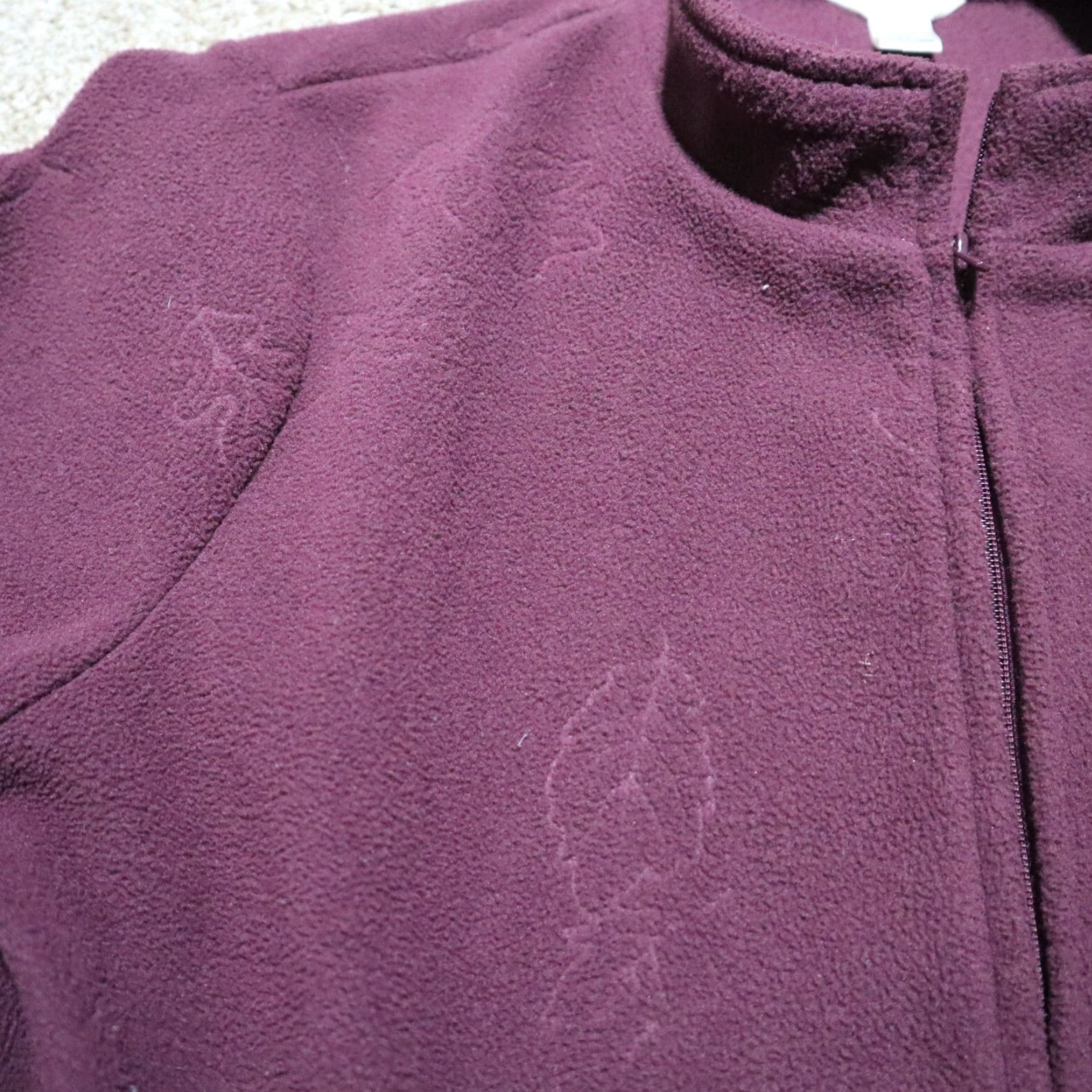 Vintage Christopher & Banks Jacket Women Long Sleeve Purple Velvet Zip Up Size L Fall Size L / US 10 / IT 46 - 3 Thumbnail