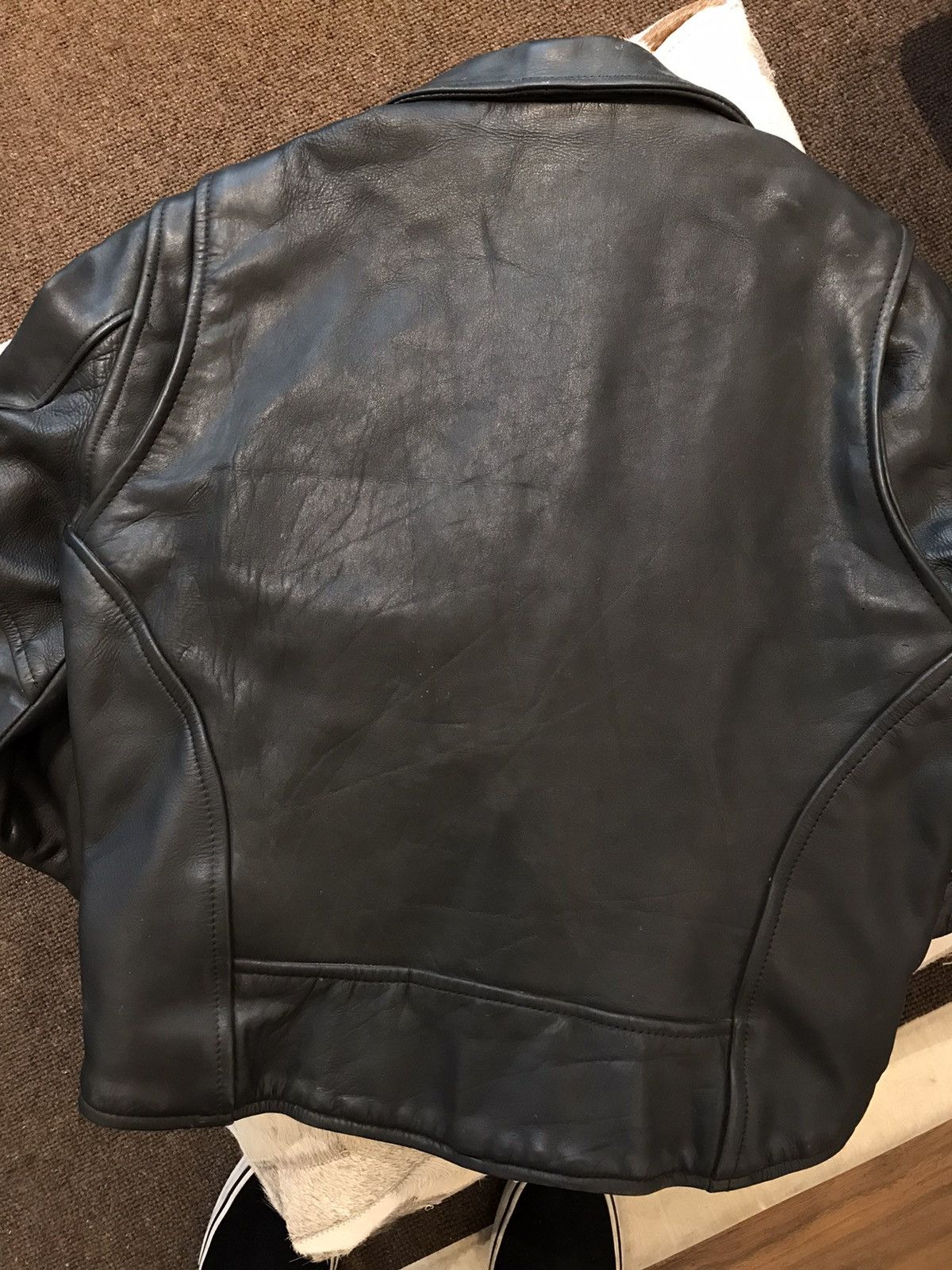 Horween Leather Vintage Quirs London / RBC Leather Jacket Size L / US 10 / IT 46 - 6 Thumbnail