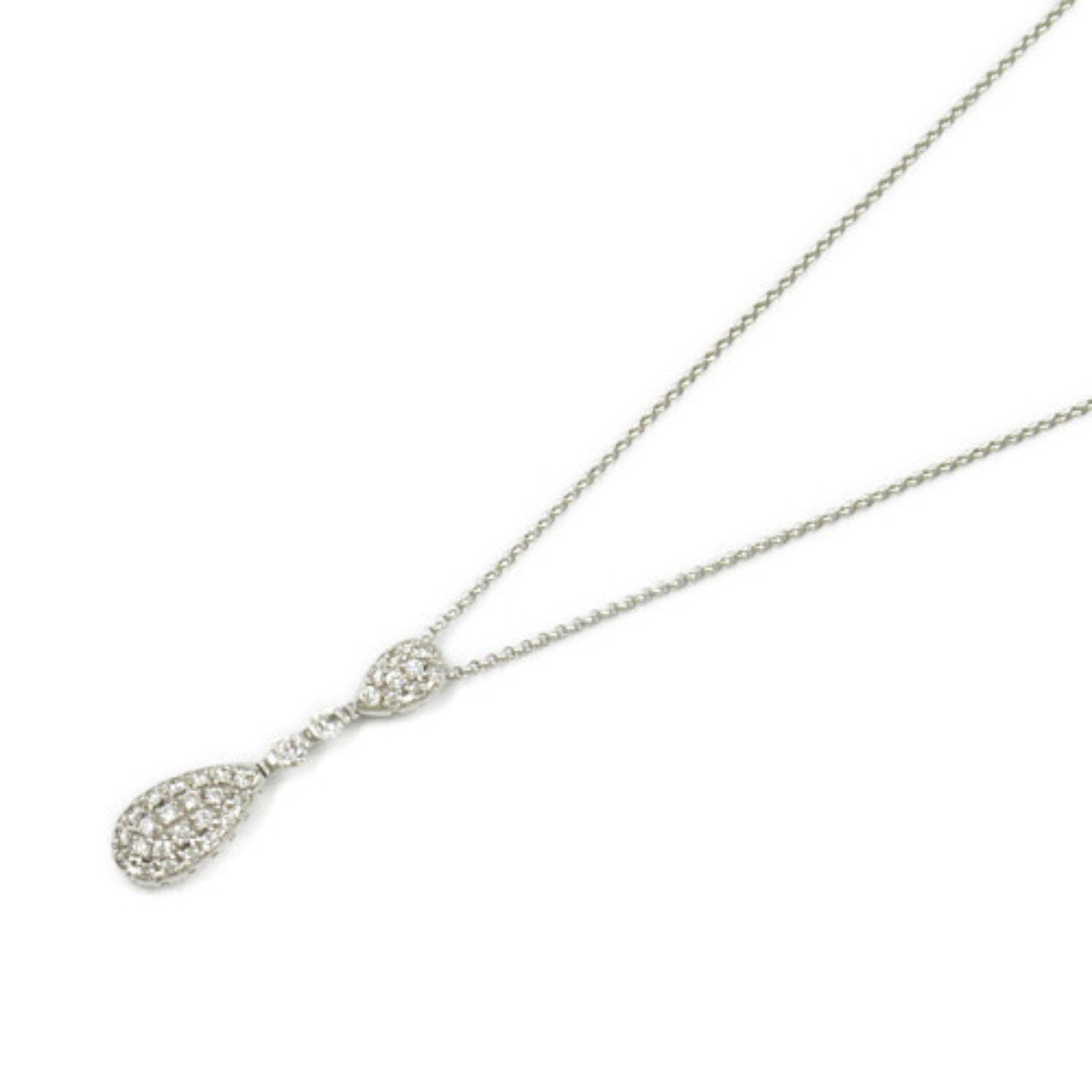 Luxuness Jewelry Diamond Au750 Necklace Metal Necklace in Silver, Women's