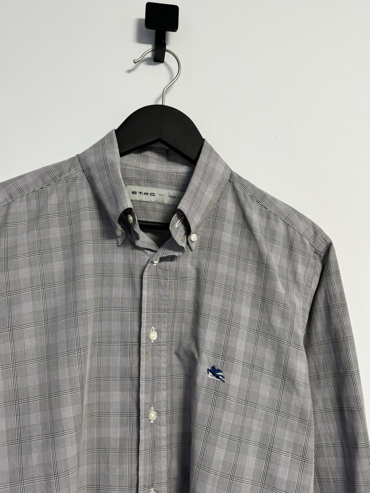 Etro Etro Button Up Shirt Gray Style Luxury Size US L / EU 52-54 / 3 - 2 Thumbnail