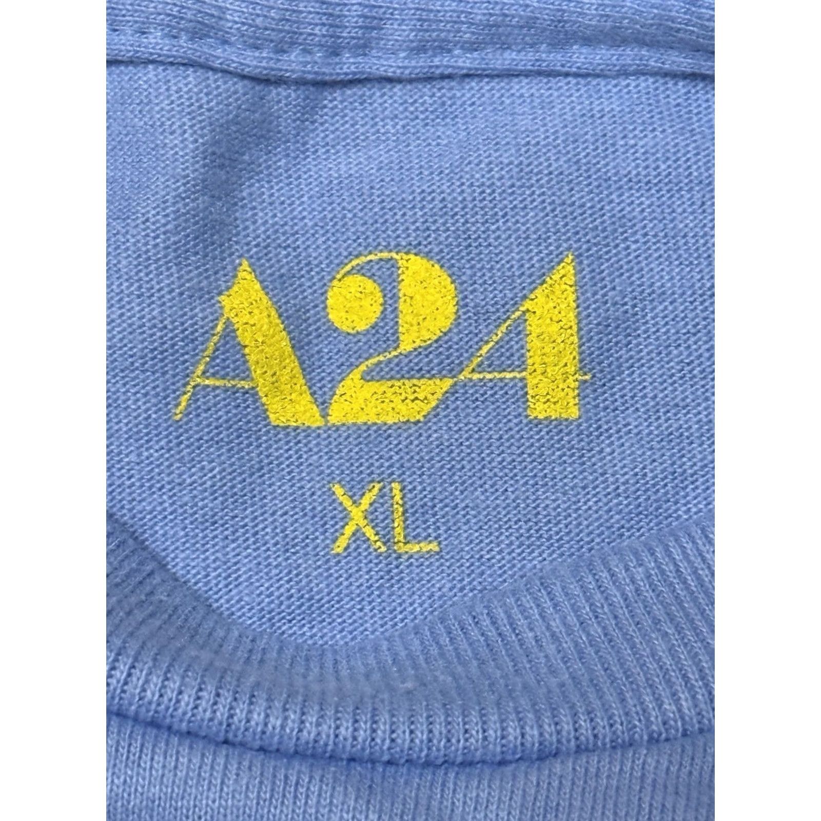 Online Ceramics A24 Problemista Promo Shirt XL Men Short Sleeve Crew Neck Cotton Blue Graphic Print Limited Edition 2020s Movie Comedy Art Hipster Size US XL / EU 56 / 4 - 5 Thumbnail