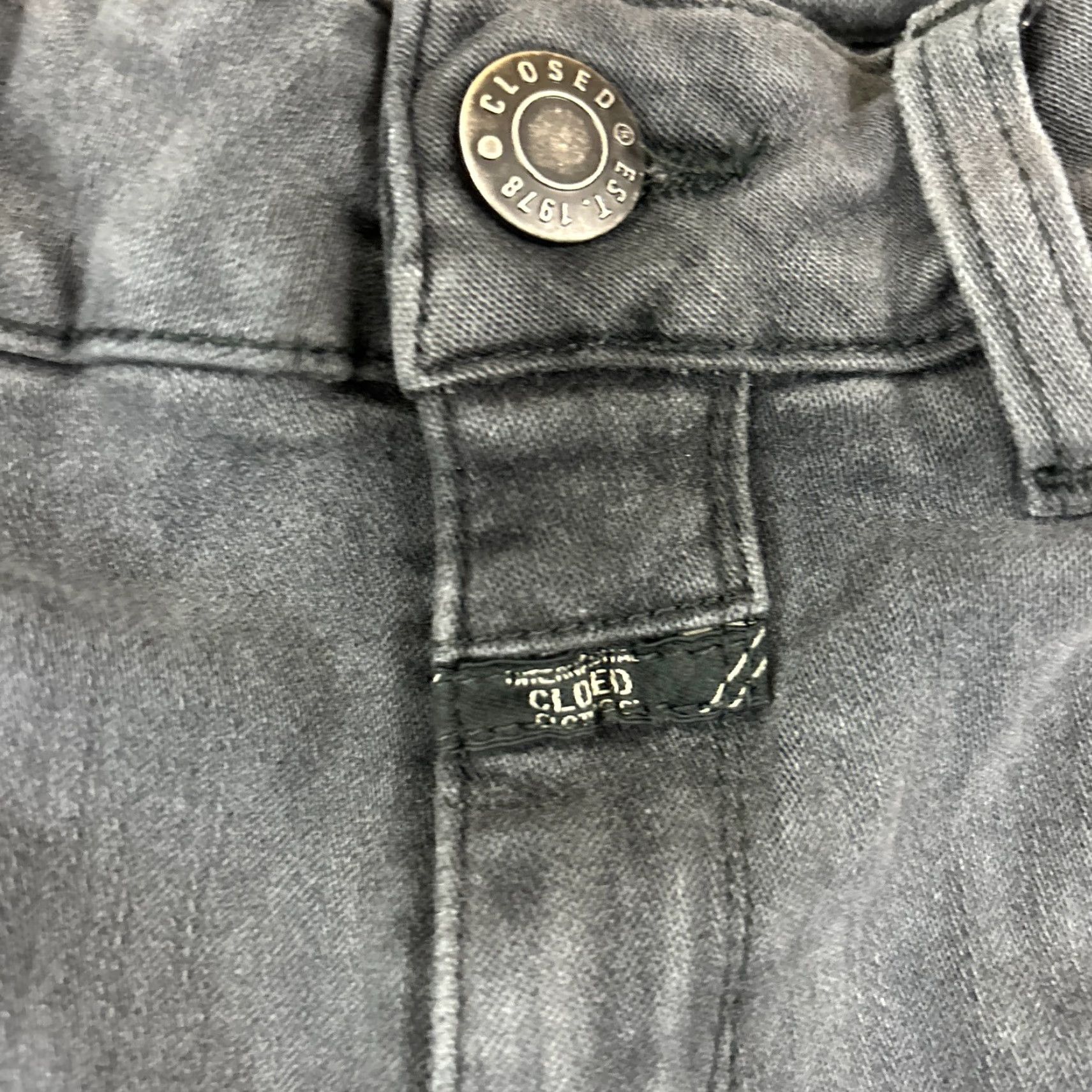 CLOSED CLOSED Jeans Women 28 Gray Skinny Low Rise Dark Wash Stretch Denim Italy 26x27 Size 28" / US 6 / IT 42 - 4 Thumbnail