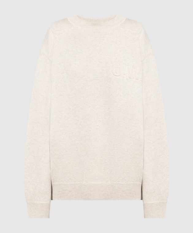 Off-White o1y1225 Crewneck Sweater in Cream Size XS / US 0-2 / IT 36-38 - 1 Thumbnail