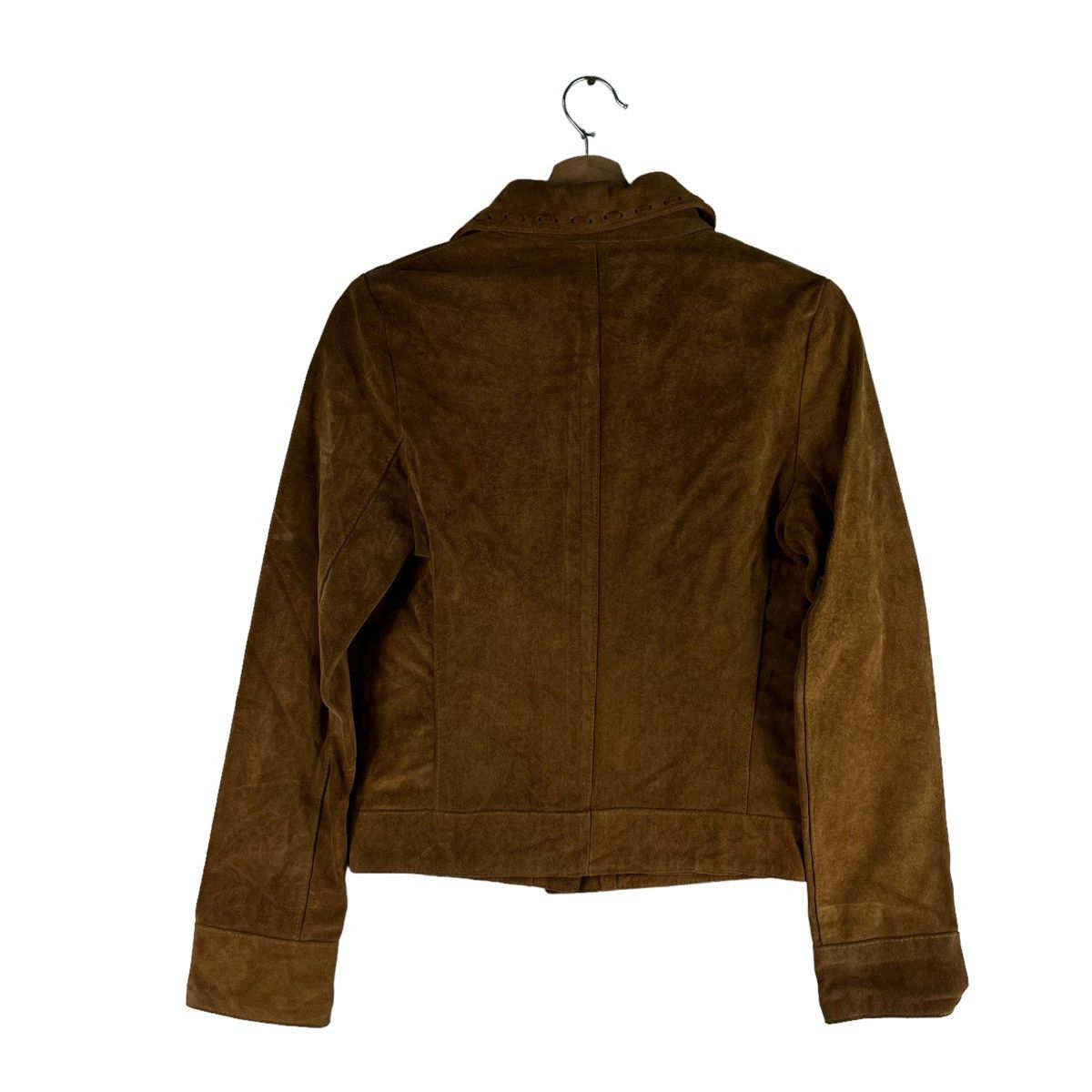 Vera Pelle Biker Leather Jacket Suede Vera Pelle Cuoieria Issey Miyake Size S / US 4 / IT 40 - 6 Thumbnail