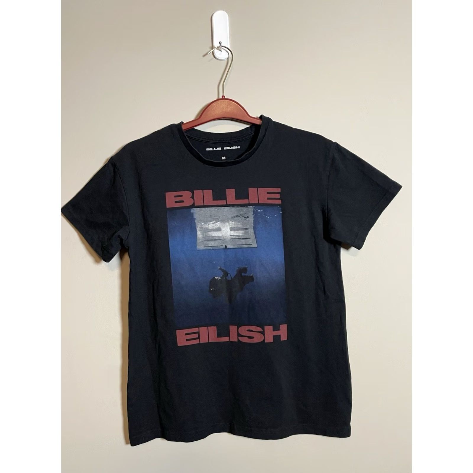 Vintage Billie Eilish Shirt Mens M Black Graphic Print Tee T-Shirt Cotton Band Pop Culture Short Sleeve Crew Neck Jersey All Seasons Mens Size US M / EU 48-50 / 2 - 2 Thumbnail