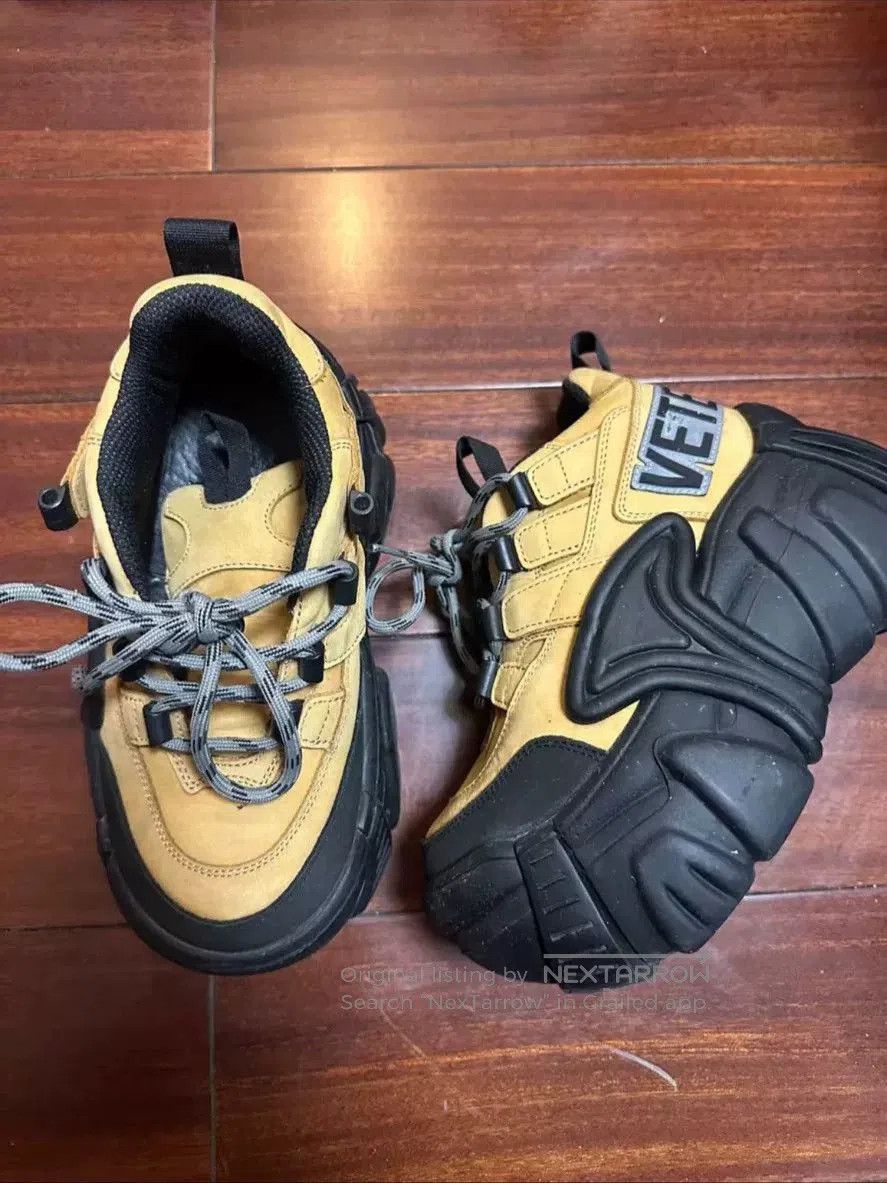 Vetements Vetements x Swear Yellow Suede Tank Shoes. Size US 5 / IT 35 - 2 Thumbnail
