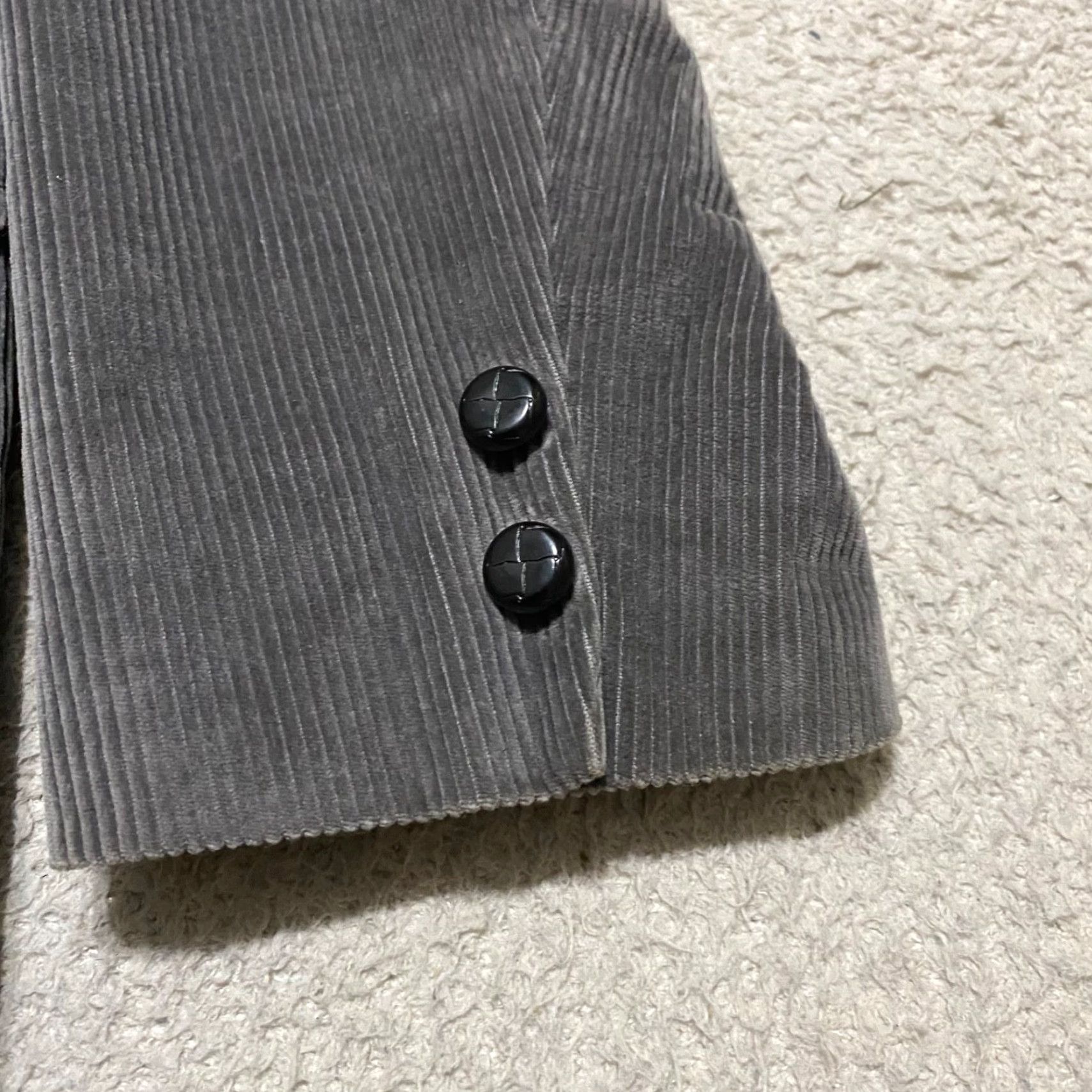 Pendleton VINTAGE Pendleton Mens Blazer Jacket Corduroy Gray 42L Western 2 Piece Two-Button Notch Single-Breasted Regular Mens Size 42R - 7 Thumbnail