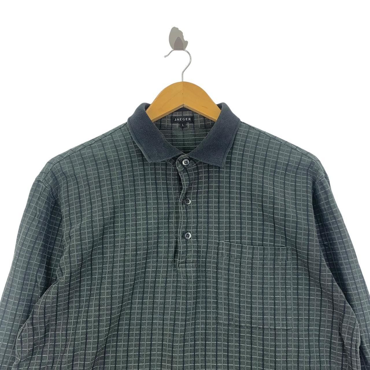 Vintage Vintage JAEGER NOVA CHECKS Plaids Polo Tee Shirt Top Long Size US L / EU 52-54 / 3 - 2 Thumbnail