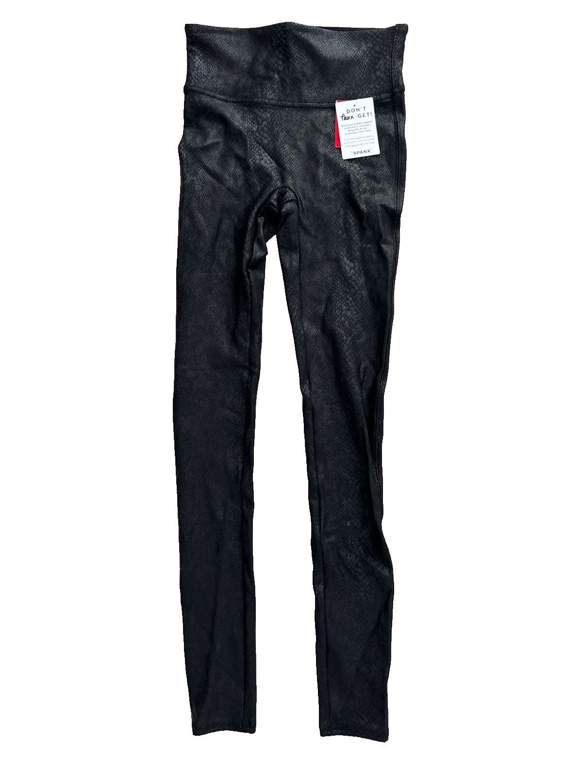 Spanx SPANX 20458R Faux Leather Foiled Snake Leggings Black ( XS ) Size 24" / US 00 / IT 34 - 3 Thumbnail