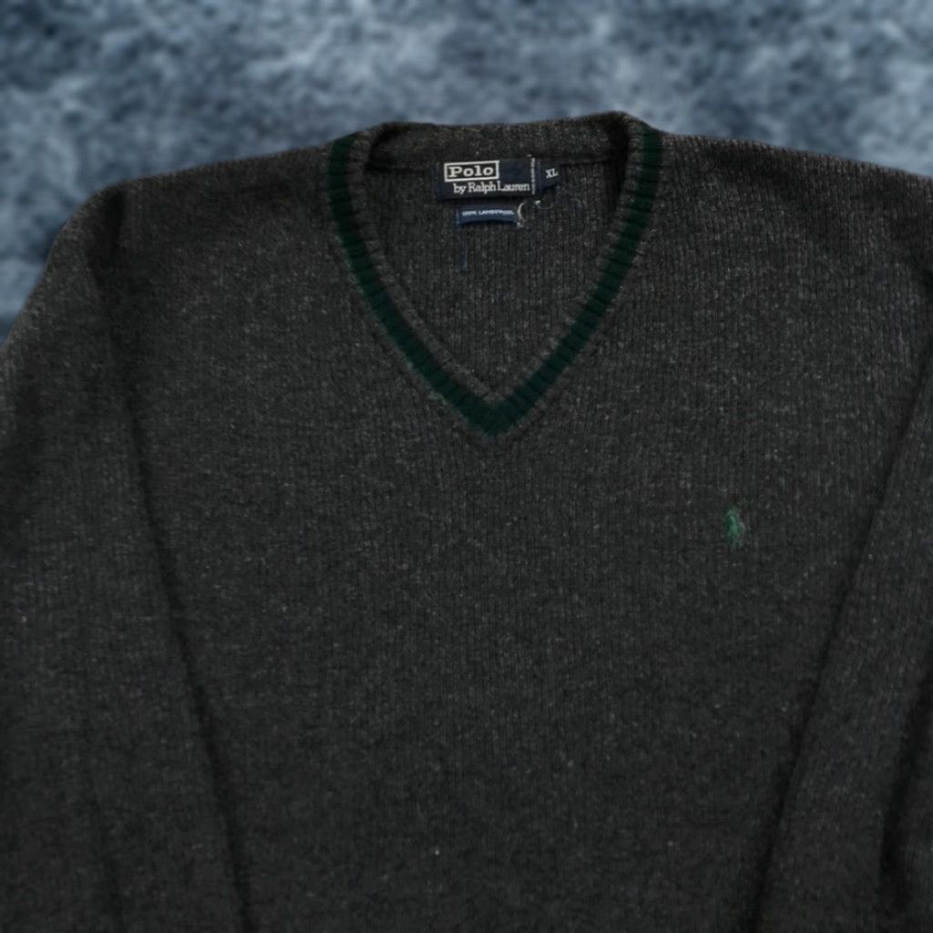 Polo Ralph Lauren VINTAGE Polo Ralph Lauren Sweater Mens XL Gray Wool Knit Pullover 90s Polo Ralph Lauren 90s Pullover Men's XL Gray Wool Knit Sweater Size US XL / EU 56 / 4 - 1 Thumbnail