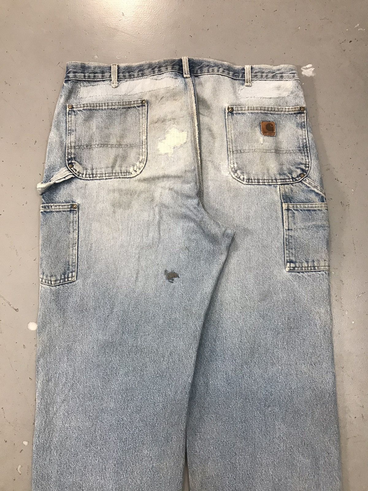 Carhartt × Vintage Vintage Carhartt B73 DST distressed double knee denim Size US 42 / EU 58 - 14 Thumbnail