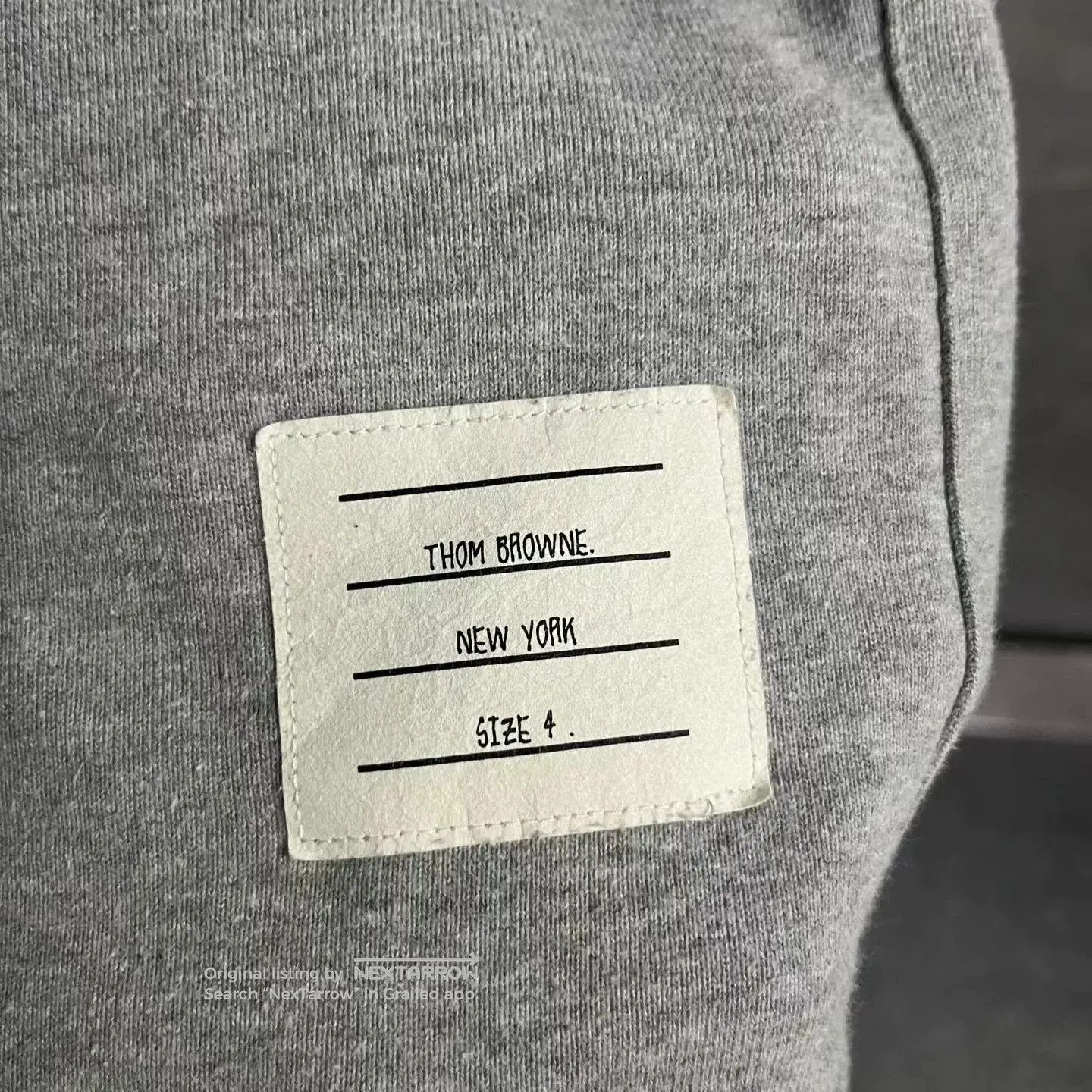 Thom Browne Thom Browne Gray Four-Stripe Crewneck Hoodie Size US XL / EU 56 / 4 - 4 Thumbnail