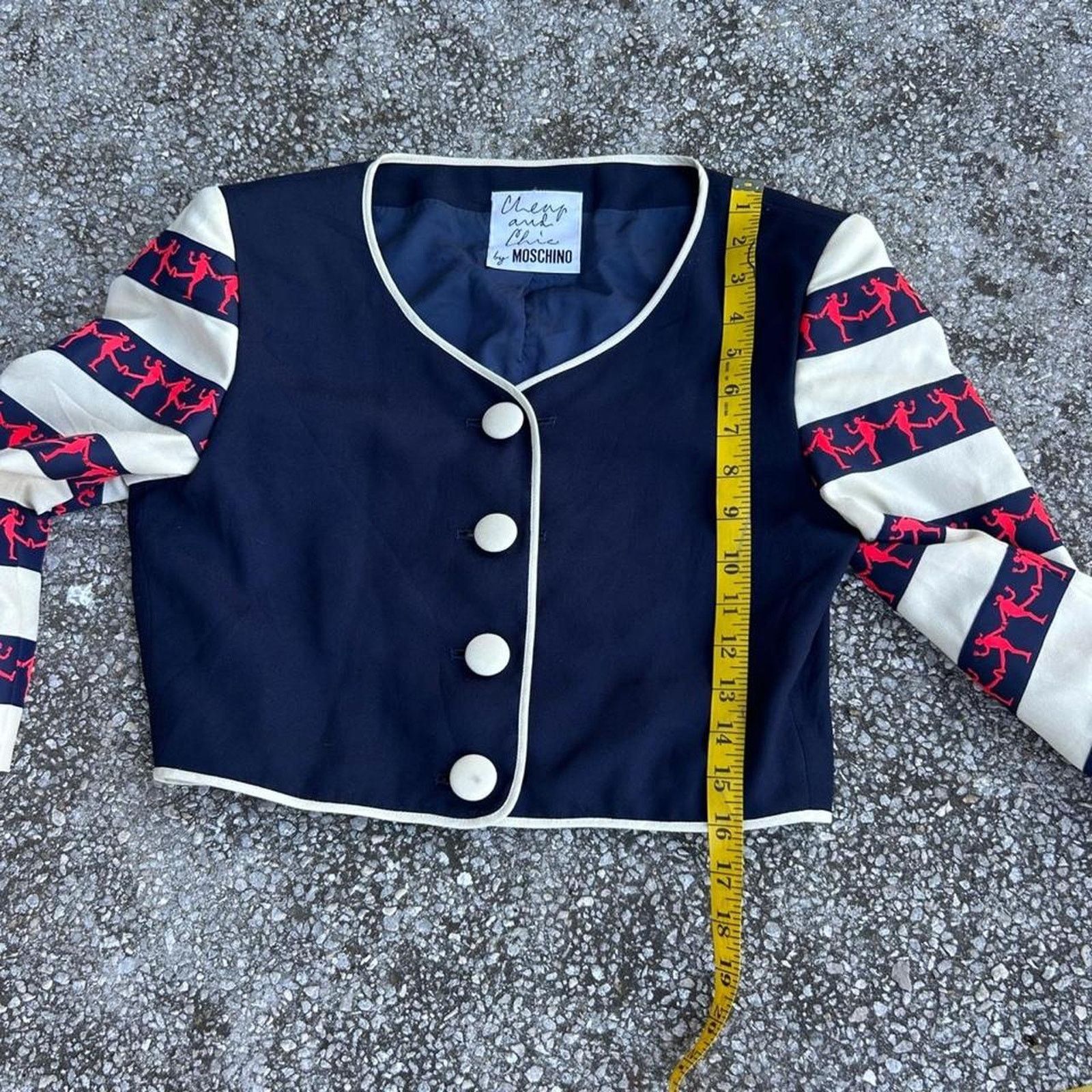 Moschino Moschino Cheap and Chic 90s cropped 3/4 sleeve jester jacket Size XS / US 0-2 / IT 36-38 - 5 Thumbnail