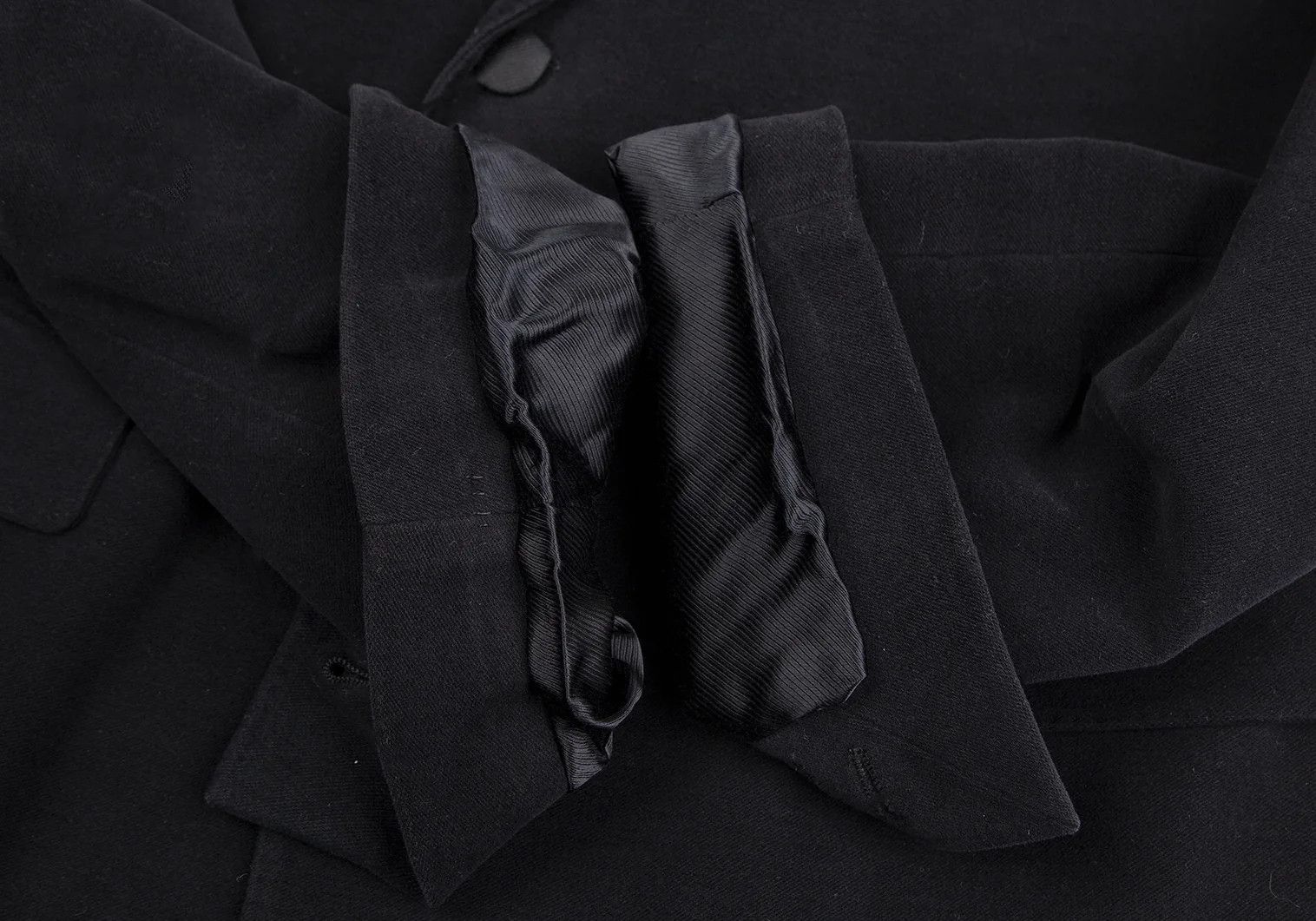 Dolce & Gabbana Cotton Peach Skin Peak Lapel Jacket in Black Size 50 Size US M / EU 48-50 / 2 - 7 Thumbnail