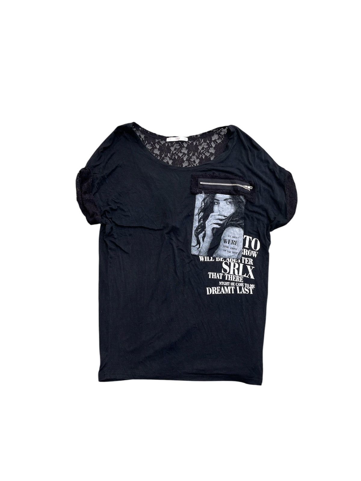 Hysteric Glamour × Japanese Brand × KMRii JAPANESE VELVET POEM TEE Size US S / EU 44-46 / 1 - 1 Thumbnail