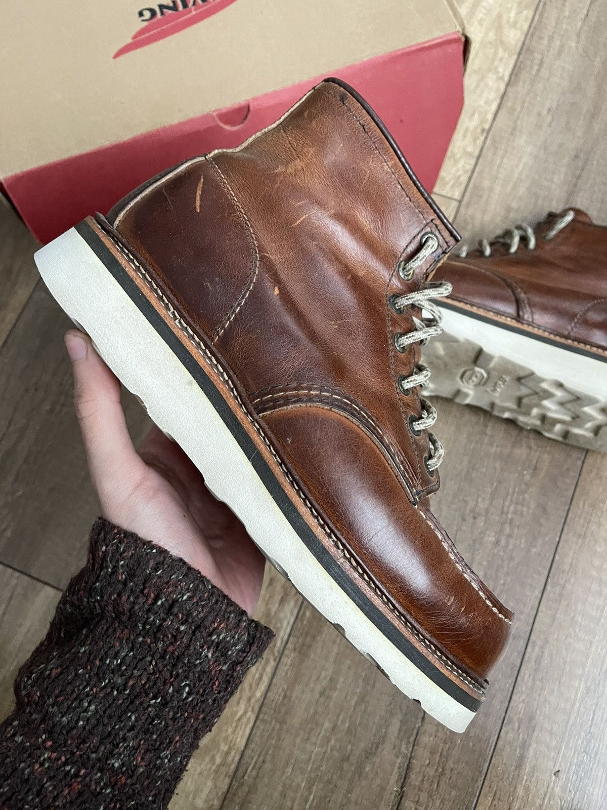 Red Wing Red Wing 1907 Moc Toe Leather Shoes Boots Vintage USA Size US 8.5 / EU 41-42 - 6 Thumbnail