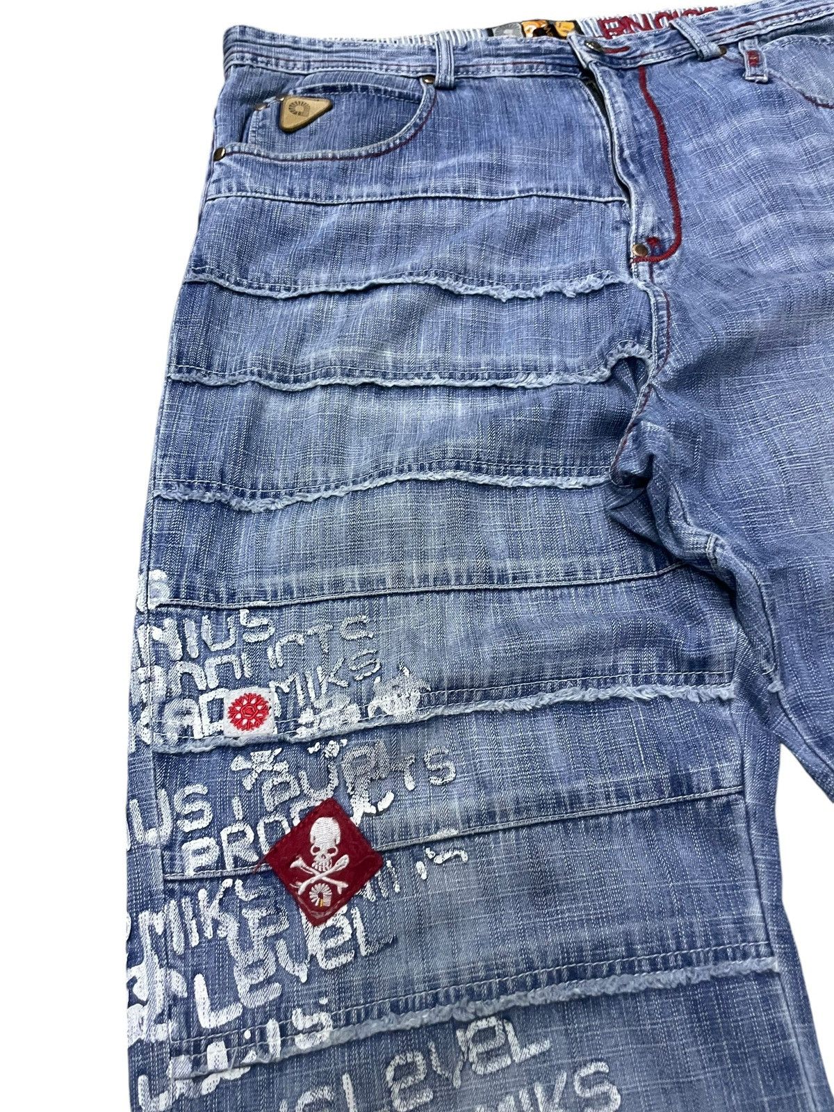 Akademiks × JNCO × Southpole Vintage Akademiks layered Paneled Poems Baggy Loose Jeans Size US 34 / EU 50 - 14 Thumbnail
