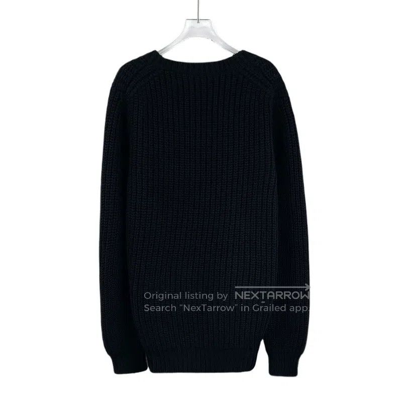 Fendi Fendi Black Logo Letter Embroidered Wool Round Neck Long S Size US L / EU 52-54 / 3 - 2 Thumbnail