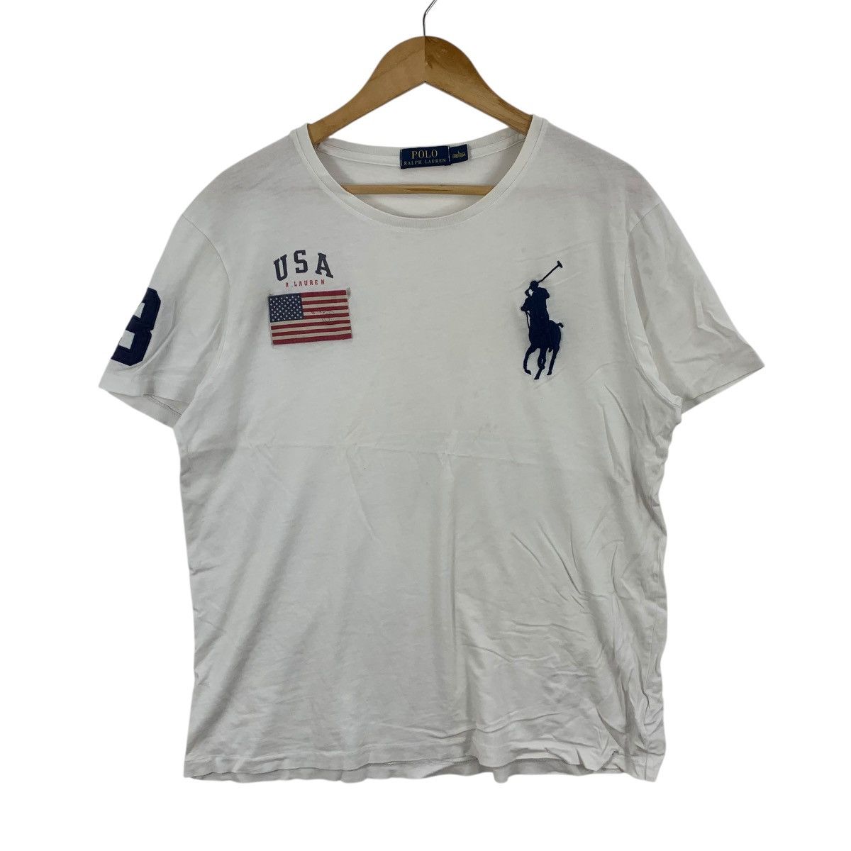 Polo Ralph Lauren POLO RALPH LAUREN USA Flag Team Pony Tee Shirt Top Size US L / EU 52-54 / 3 - 5 Thumbnail