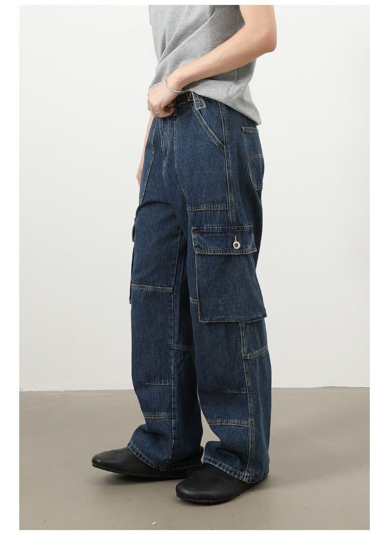 Japanese Brand American retro men's high street hip-hop loose cargo jeans Size US 32 / EU 48 - 4 Thumbnail