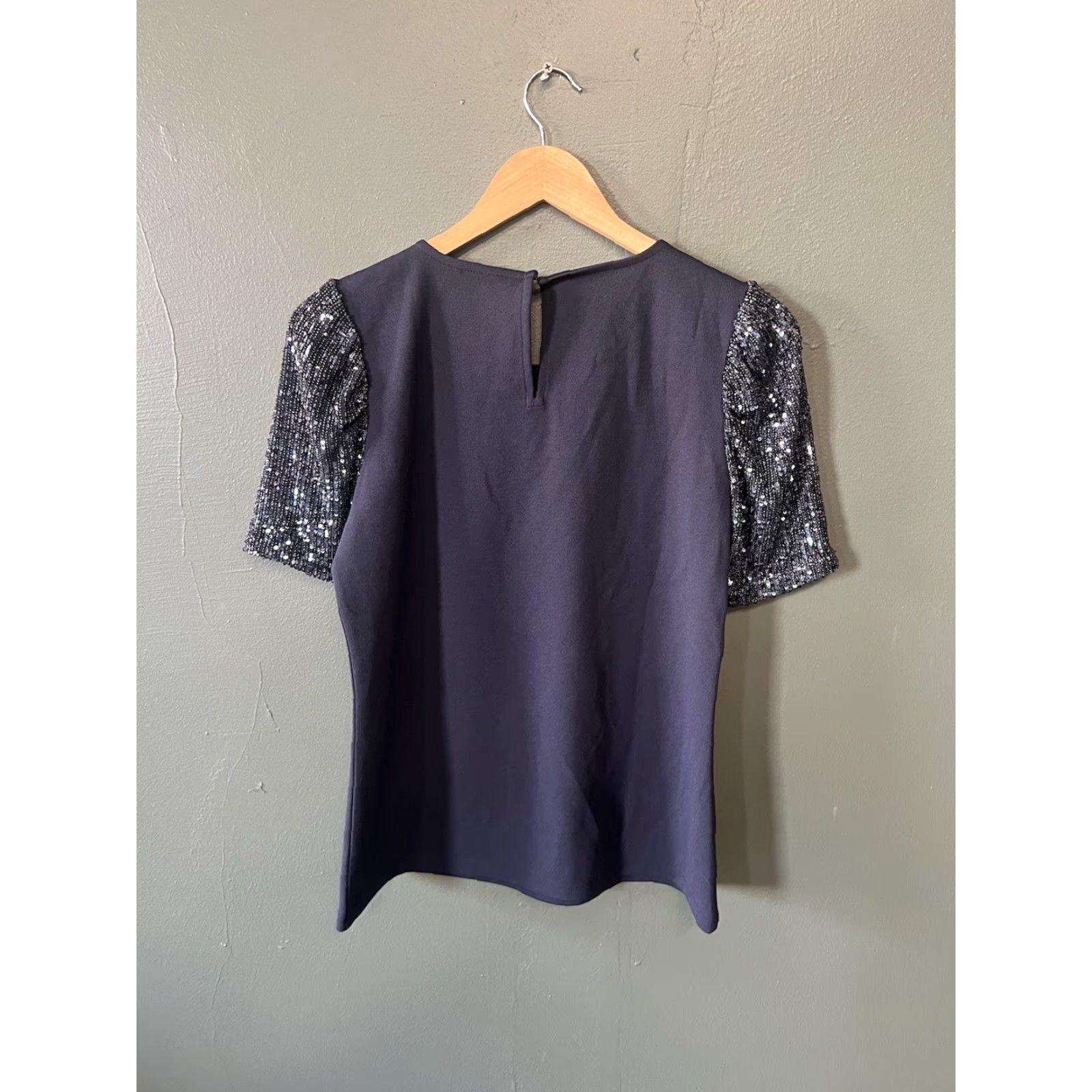 Ann Taylor Ann Taylor Womens Blouse Shirt Blue Short Sleeve Size S NWT Size S / US 4 / IT 40 - 2 Thumbnail